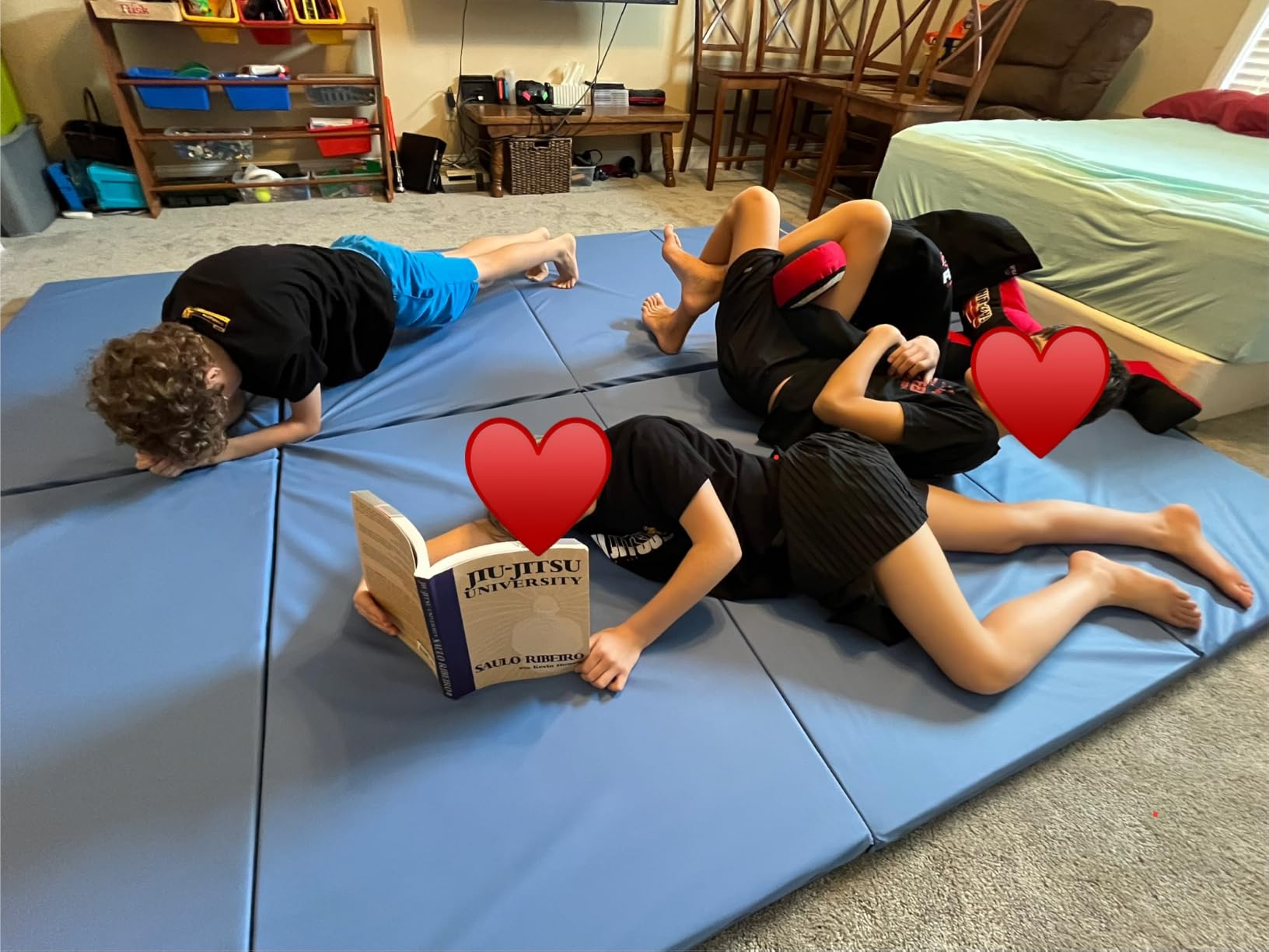BalanceFrom 10x4 Feet 4-Panel Folding Gymnastics Mat - 2-Inch Thick Pad with Vinyl Surface and Carrying Handles for Tumbling, Yoga, Pilates, Home Workouts, and Martial Arts customer photo 2