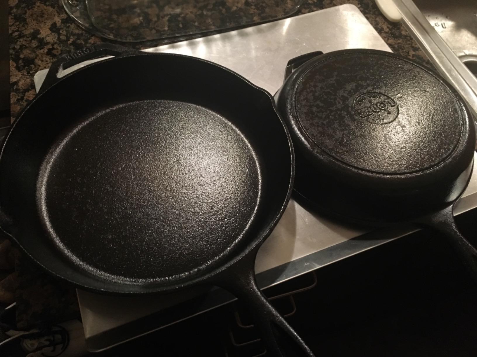 Lodge Seasoned Cast Iron 3 Skillet Bundle. 12 Inches and 10.25 Inches with 8 Inch Set of 3 Cast Iron Frying Pans customer photo 1