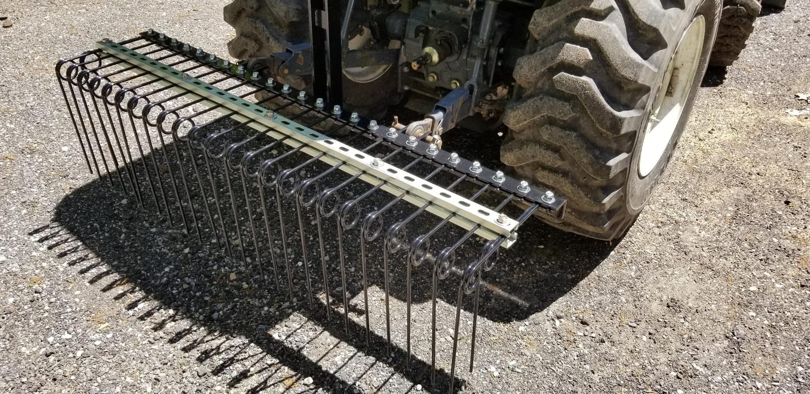 Steel Spring Coil Tine Tow Behind Landscape Rake for Leaves, Pine Needles, Straw, and Grass with 3 Point Hitch Receiver Attachment, Black, 60 Inches customer photo 2
