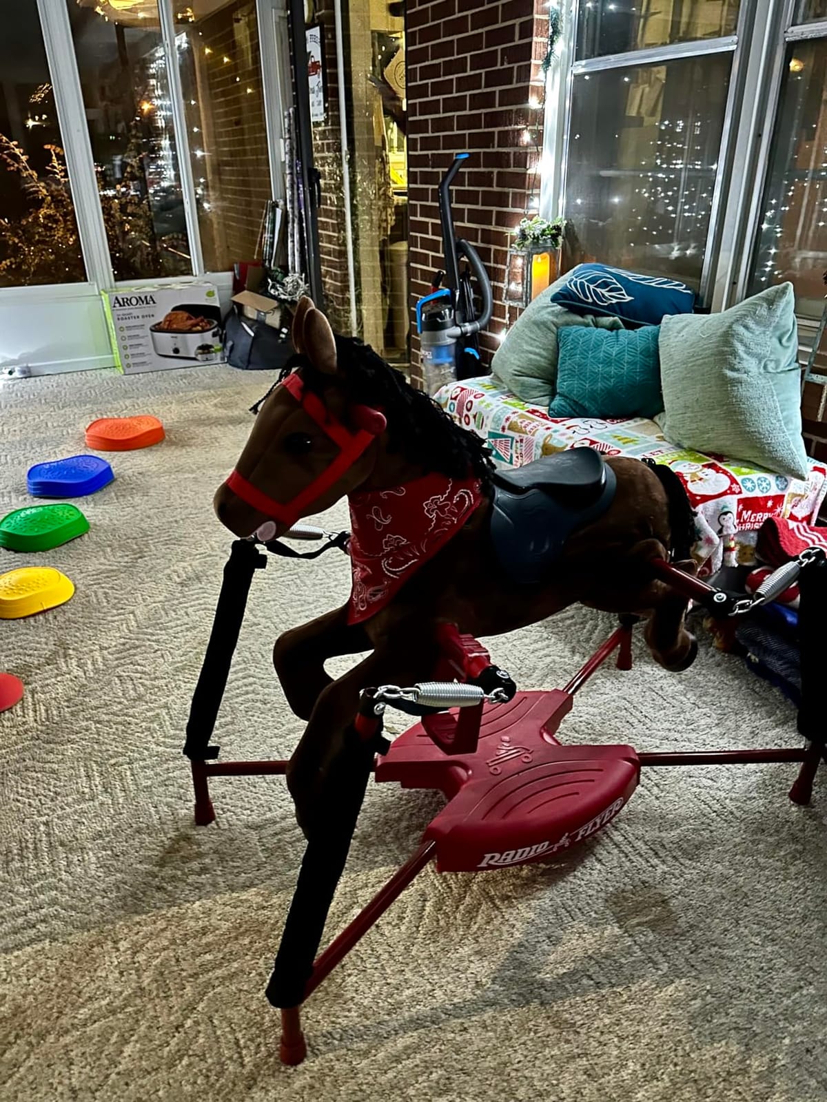 Radio Flyer Chestnut Interactive Riding Horse, for Ages 2-6, Ride On Toys | Toddler Ride On Toys, Plush Spring Rocking Horse, 3 Levels, EZ Climb Step, Safety Straps, Spring Covers, 60 lb Capacity customer photo 1