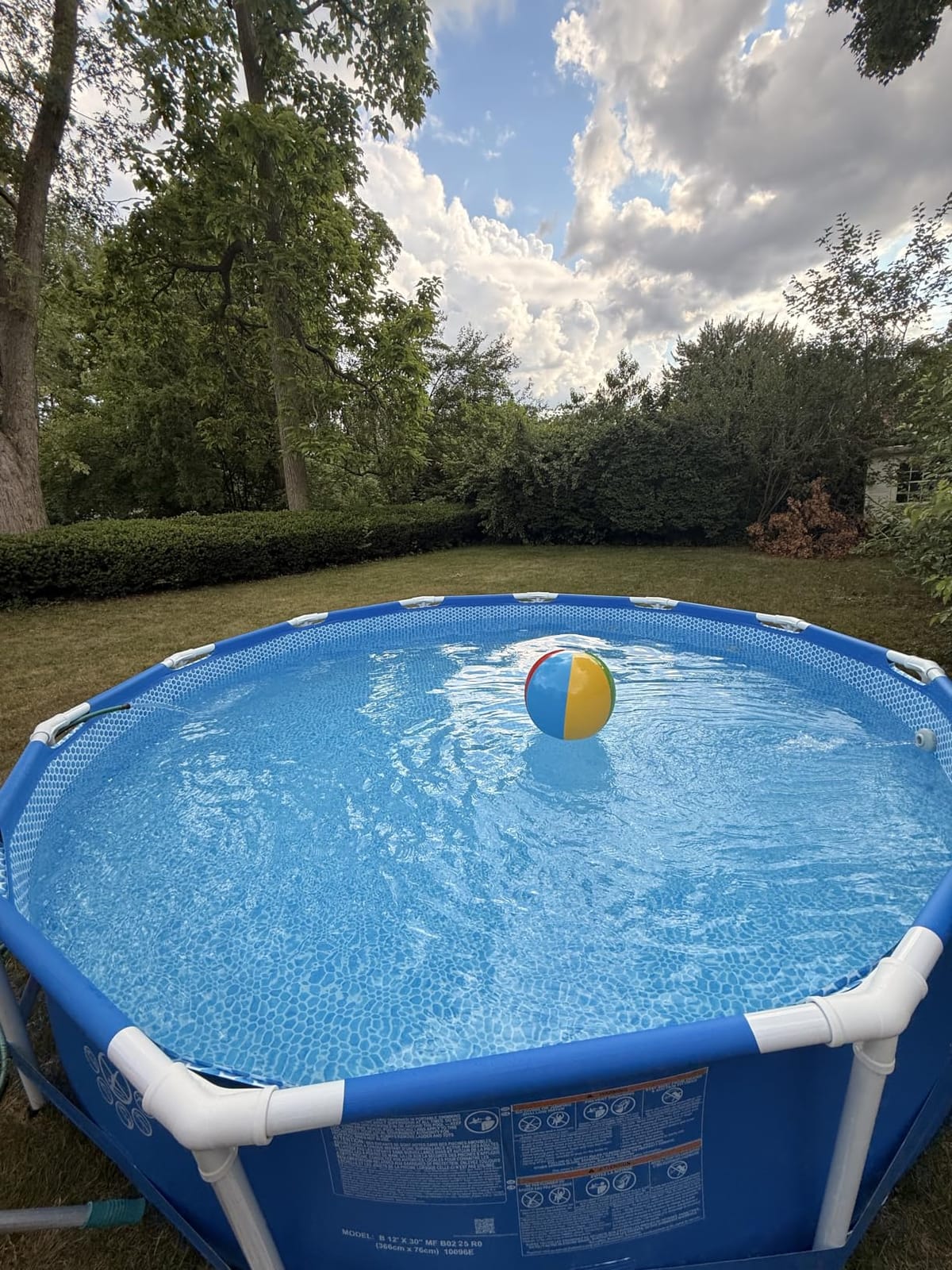 INTEX Metal Frame 15ft x 48in Round Above Ground Swimming Pool Set w/Pump | 28241EH - 1000 GPH Cartridge Filter Pump, Type A Filter Cartridge, Removable Ladder, Pool Cover, and Ground Cloth Included customer photo 2