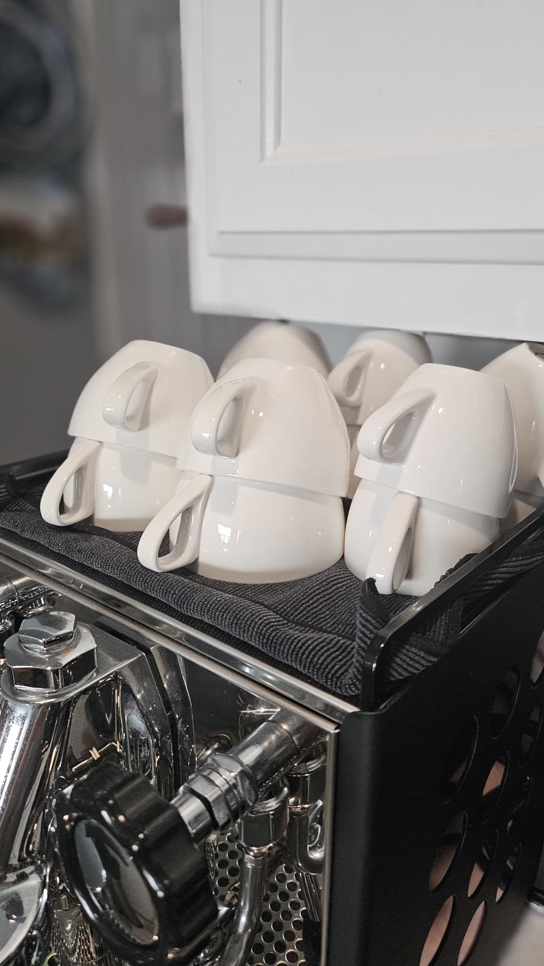 Sweese 2 Ounce Espresso Cups with Saucers, Porcelain Espresso Cups Set of 6 - White customer photo 1