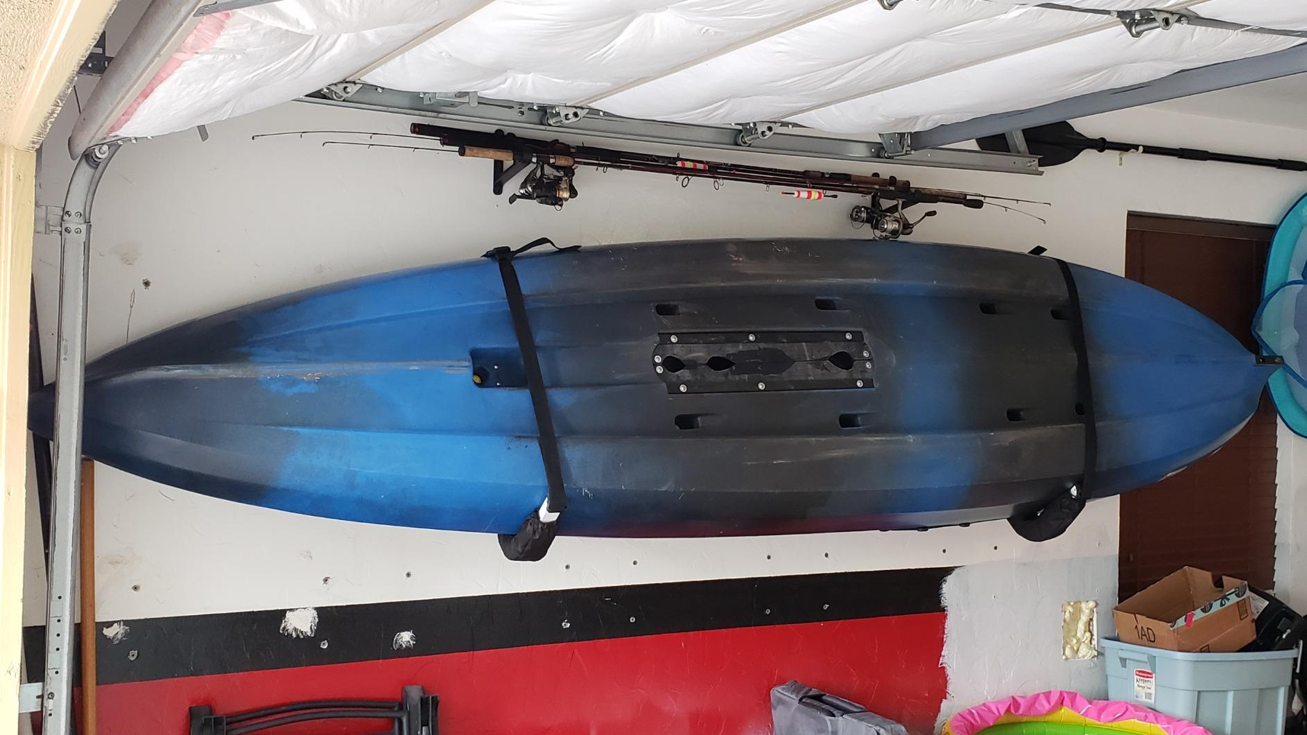 Kayak Wall Mount Storage Rack, Heavy Duty Steel, 125LB Capacity | High Quality Powder-Coated Steel Wall Racks for Indoor/Outdoor Storage of Kayaks and SUP Paddleboards customer photo 2