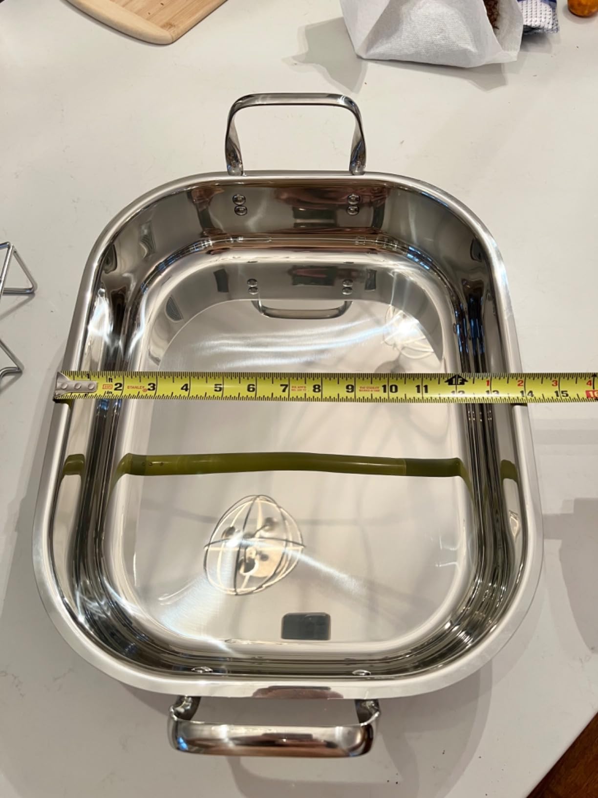 Cooks Standard Classic 16 x 13 Inch Stainless Steel Roaster Pan with V-Shaped Rack, Turkey Roasting Pan with Rack, Large Capacity, Oven and Dishwasher Safe customer photo 1