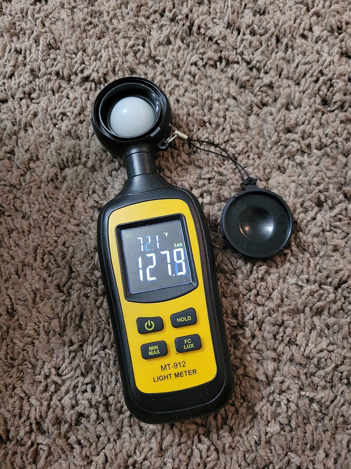 Light Meter Digital Illuminance Meter Handheld Ambient Temperature Measurer, Range up to 200,000 Lux with 4 Digit Color LCD Screen customer photo 1