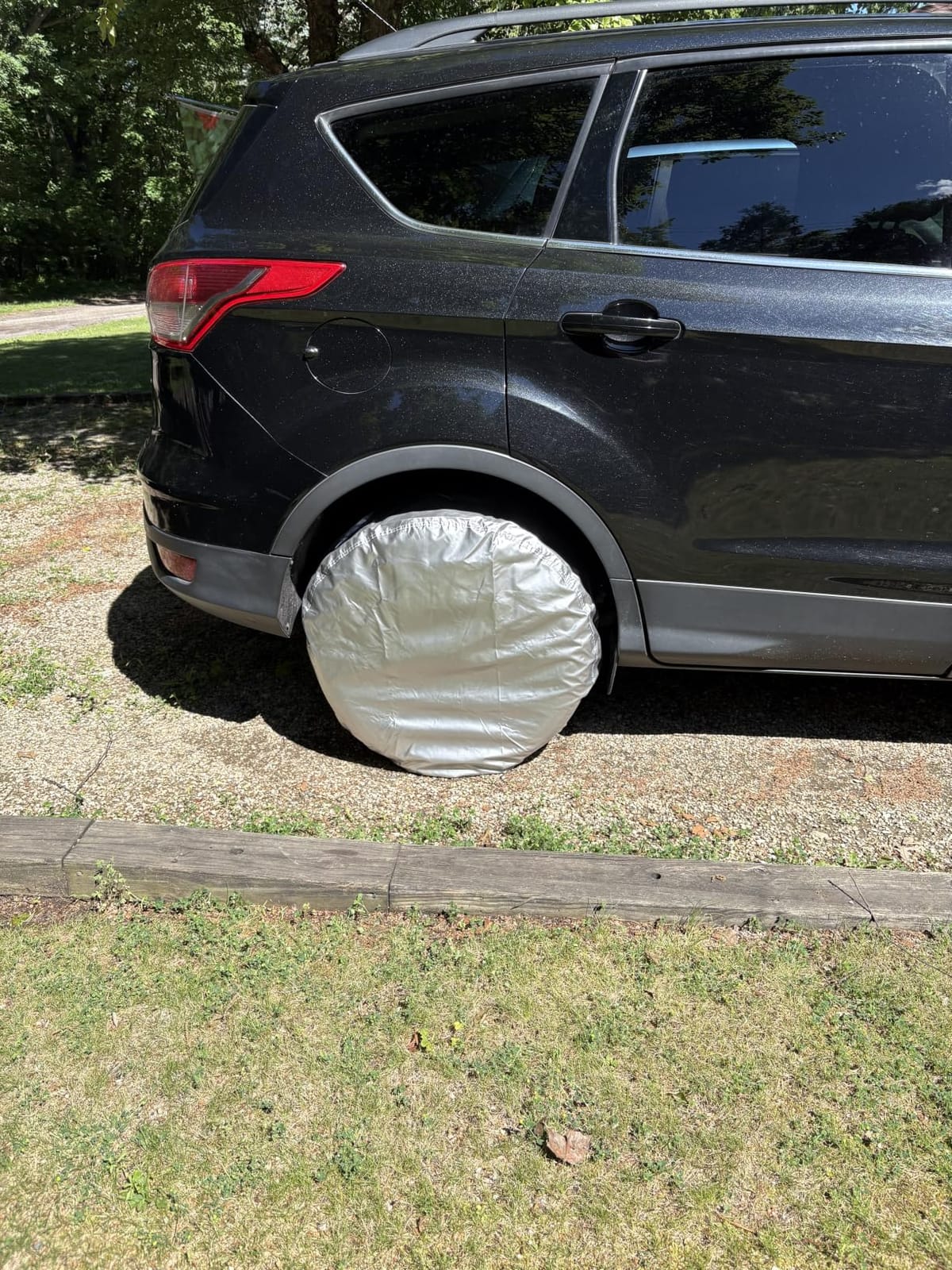 Explore Land Tire Covers 2 Pack Fit Tire Diameters 26-28.75 inch, Charcoal | Tough Wheel Protector for Truck, SUV, Trailer, Camper, RV, All Weather Protection customer photo 1