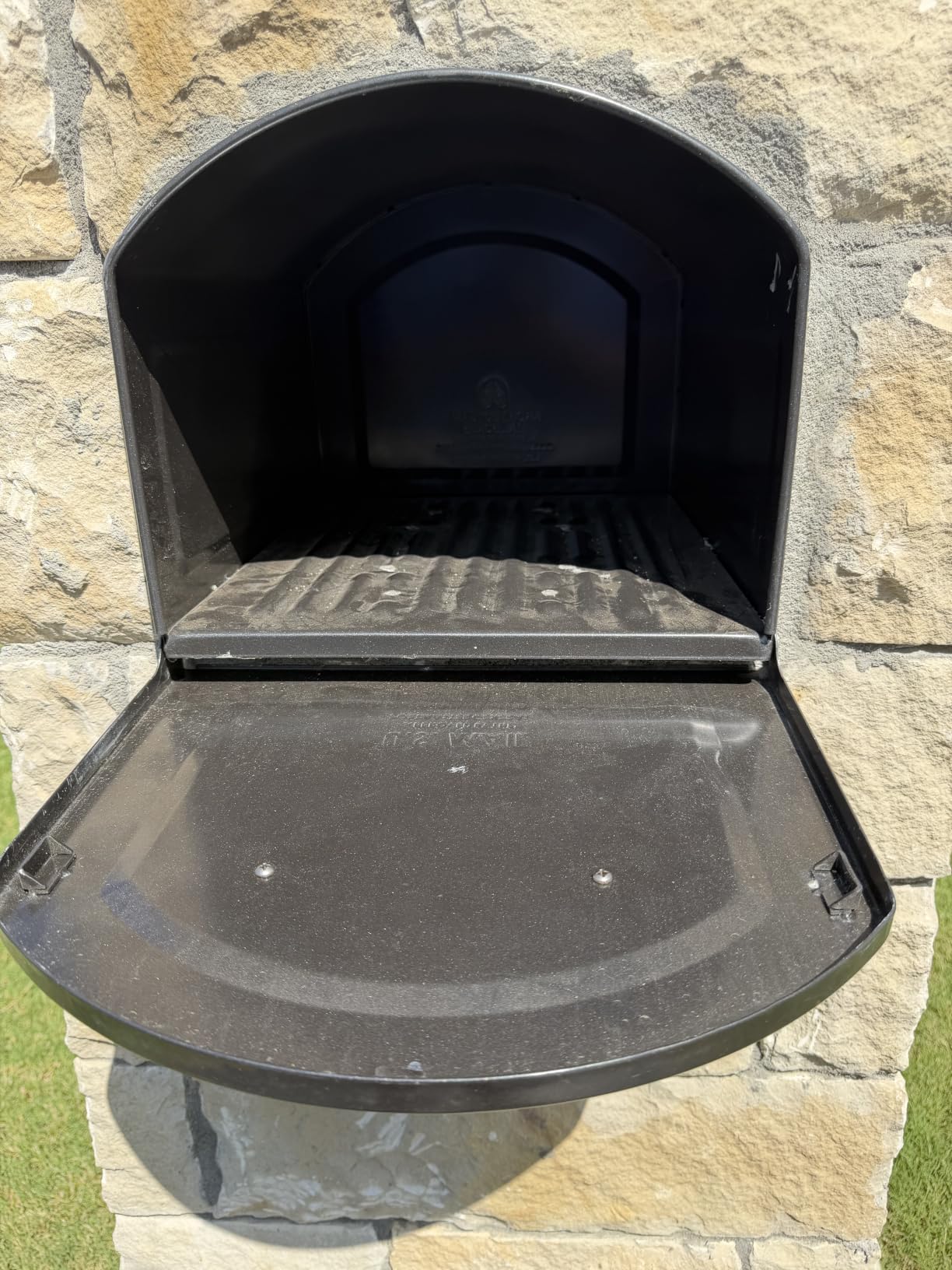 Architectural Mailboxes 950020B-10 Centennial Postmount Mailbox, XL, Black | Galvanized steel build for outside with rust-resistant powder-coat finish and a magnetic door closure. USPS approved. customer photo 2