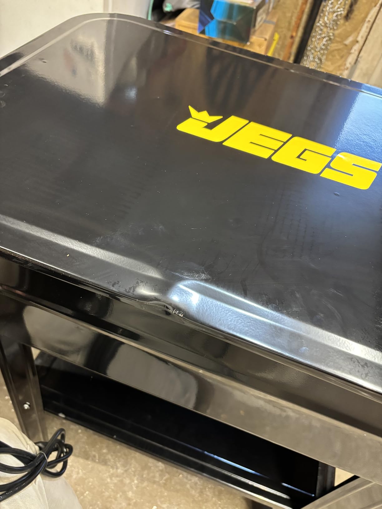 JEGS 20 Gallon Parts Cleaner Solvent Tank - 12 Gallon Solvent Capacity - 2.64-3.17 Gallon Per Minute Max Pump Output - Heavy Duty Steel Powder Coated Black with JEGS Logo customer photo 1