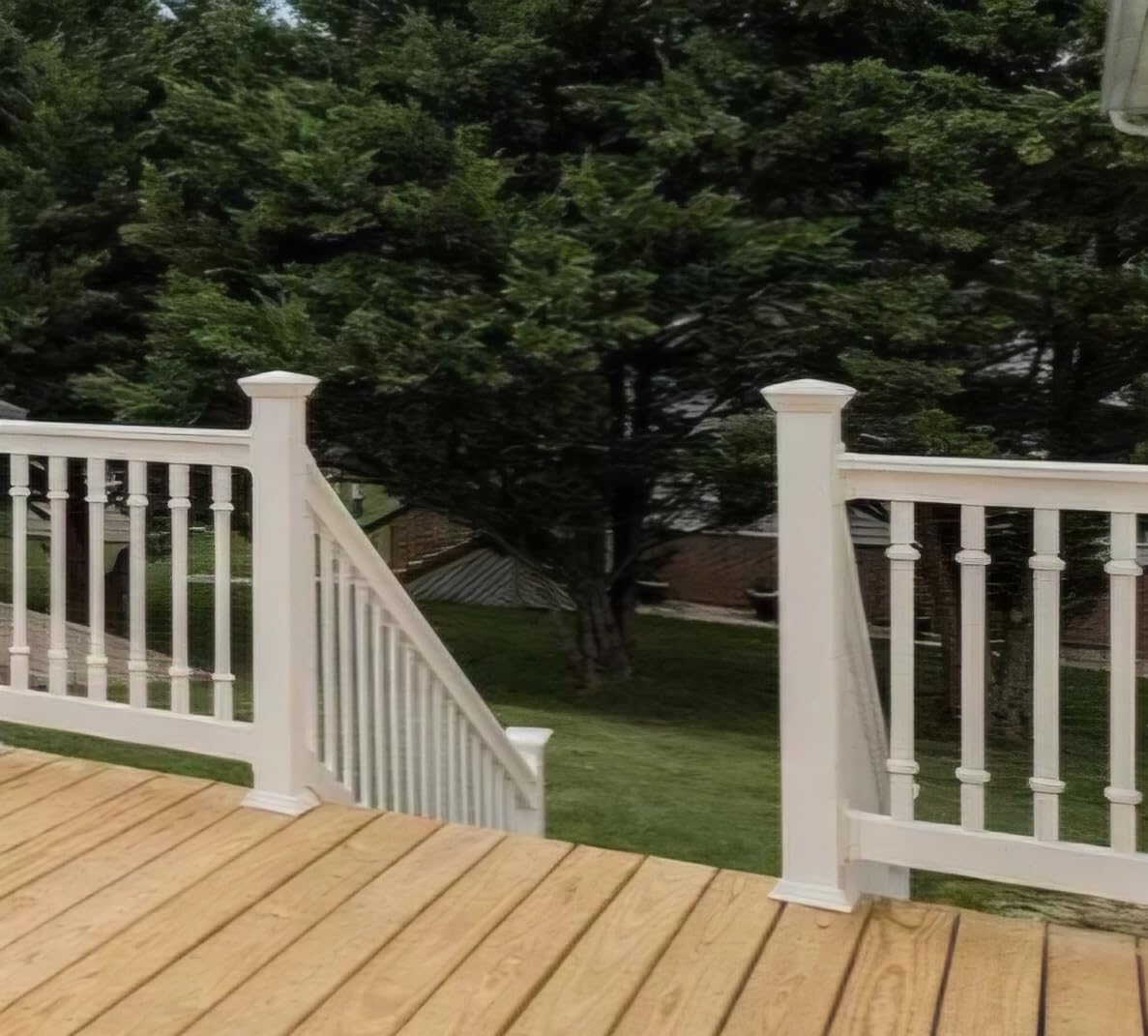 Weatherables Yorkshire Stair and Deck Railing Kit - Vinyl Railing Kit for Decks, Porches, Balconies, and More, Versatile Stair Railing Outdoor (White, 36