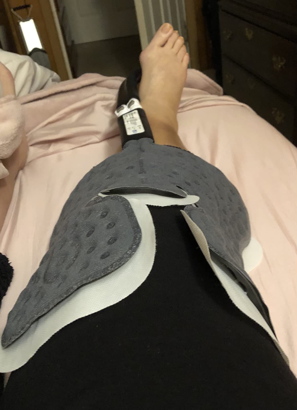 Vive Ice Machine for Knee & Shoulder After Surgery - Cold Therapy for Hip | Replacement - Large Cryotherapy Pad with Quiet Pump - Flexible Cuff Unit for Ankle, Cervical, Back, Leg, ACL customer photo 1