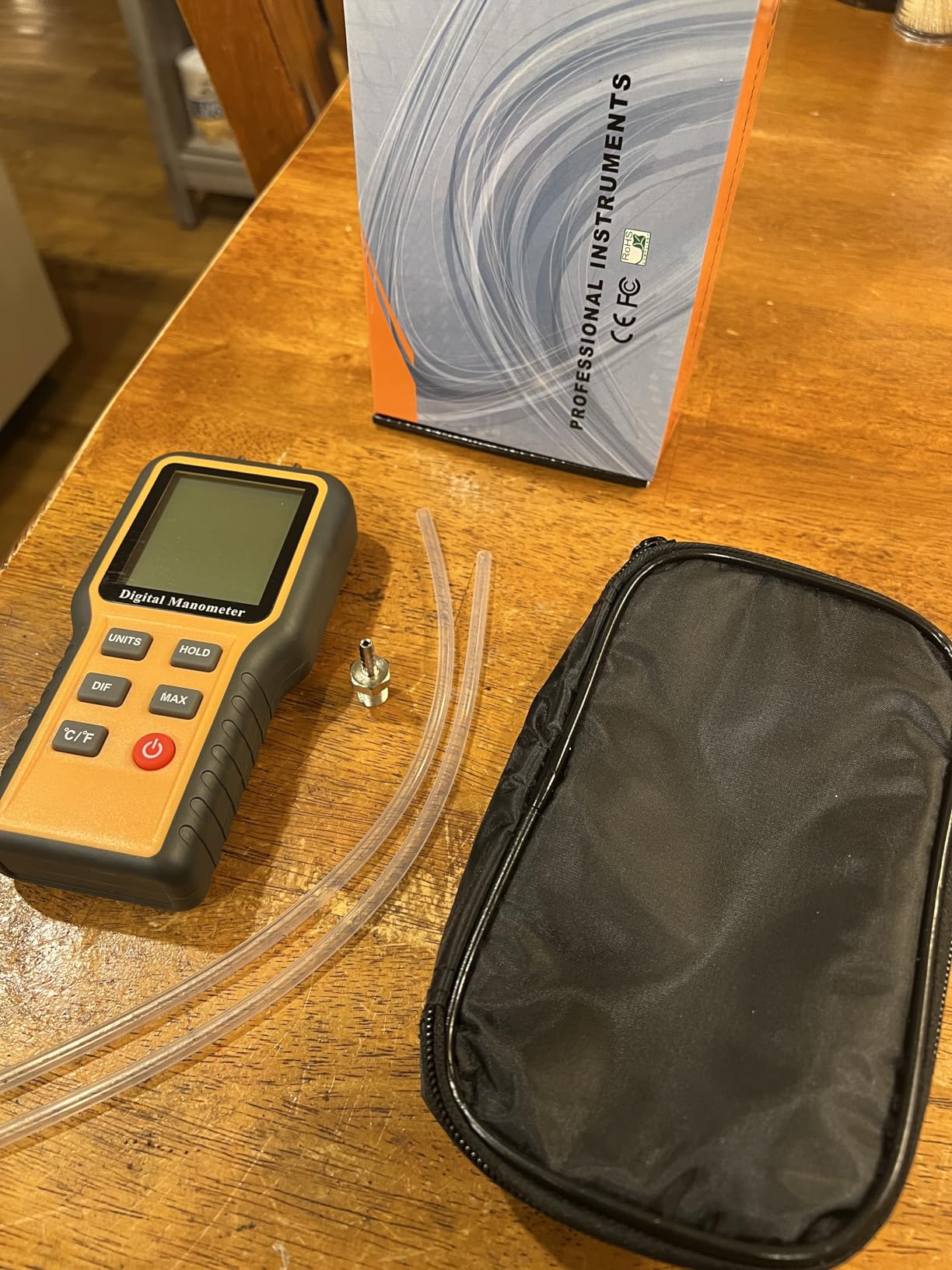 Manometer, Professional Air Pressure Meter, Dual-Port HVAC | Digital Manometer, Gas Pressure Tester, 12 Selectable Units Differential Pressure Gauge, (Included Battery) customer photo 1