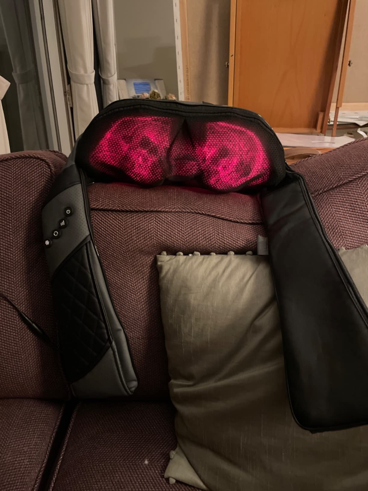 RESTECK Massagers for Neck and Back with Heat - Deep Tissue 3D Kneading Pillow, Electric Shiatsu Shoulder Massage, Foot, Legs,Body - Relieve Muscle Pain - Office, Home & Car customer photo 1