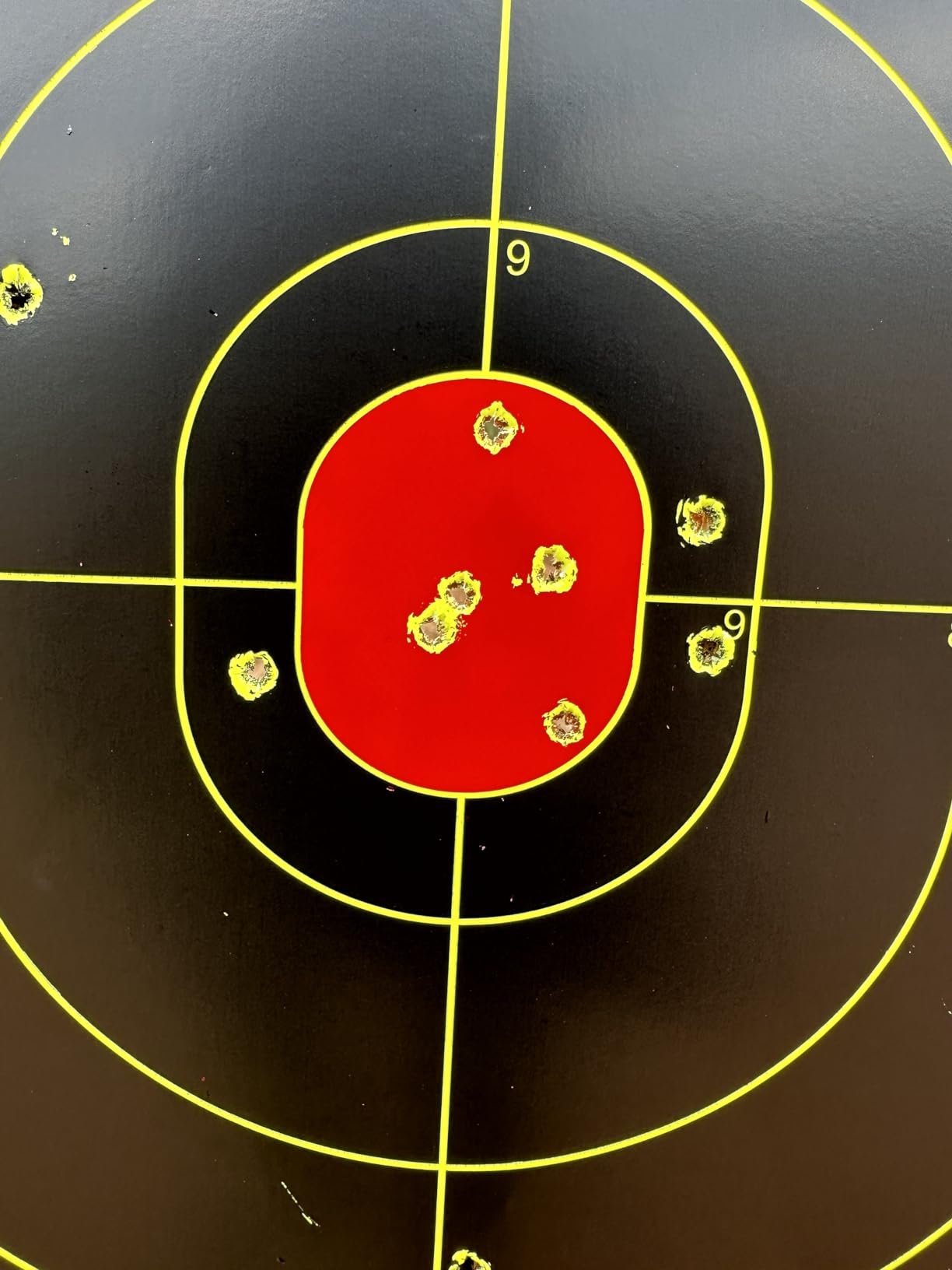 18 x 24 inch - Silhouette Splatter Target - Easily See Your Shots Burst Bright Fluorescent Yellow Upon Impact - Made in USA customer photo 1