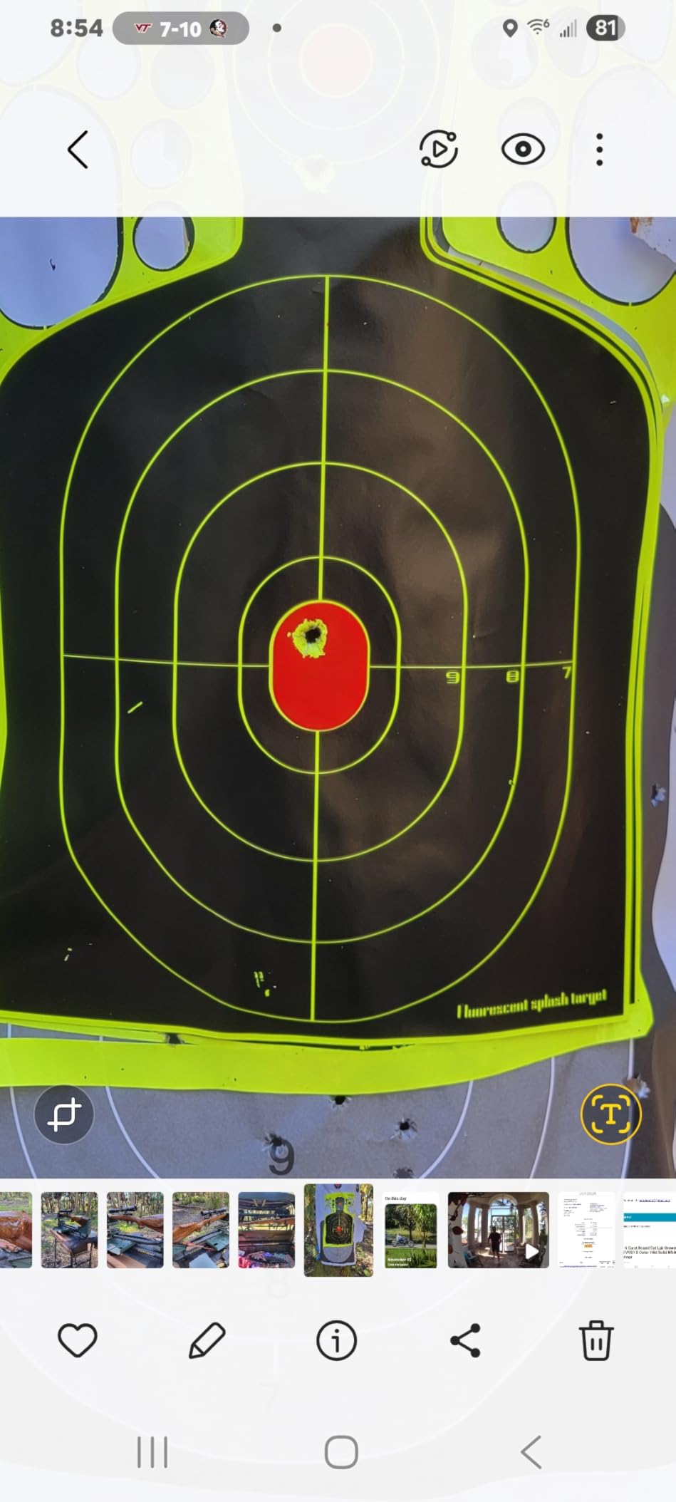 18 x 24 inch - Silhouette Splatter Target - Easily See Your Shots Burst Bright Fluorescent Yellow Upon Impact - Made in USA customer photo 2