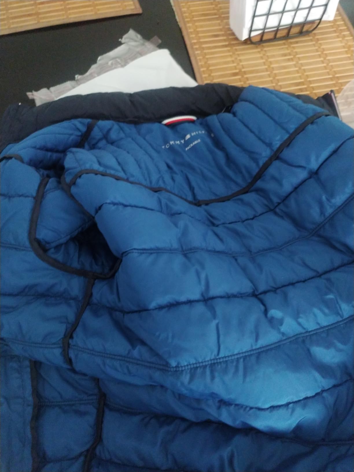 Tommy Hilfiger Mens Embroidered Logo Puffer Jacket customer photo 2