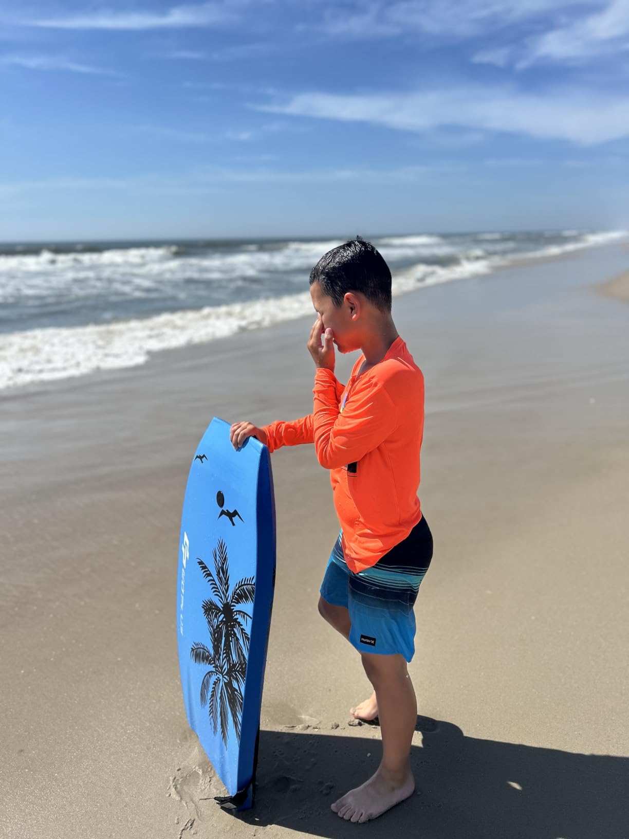 Goplus Bodyboard for Beach, 33/37/41 Inches Lightweight Body Board w/ Wrist Leash, EPS Core, XPE Deck, HDPE Slick Bottom, Surfboard for Kids Teens Adults Surfing customer photo 1
