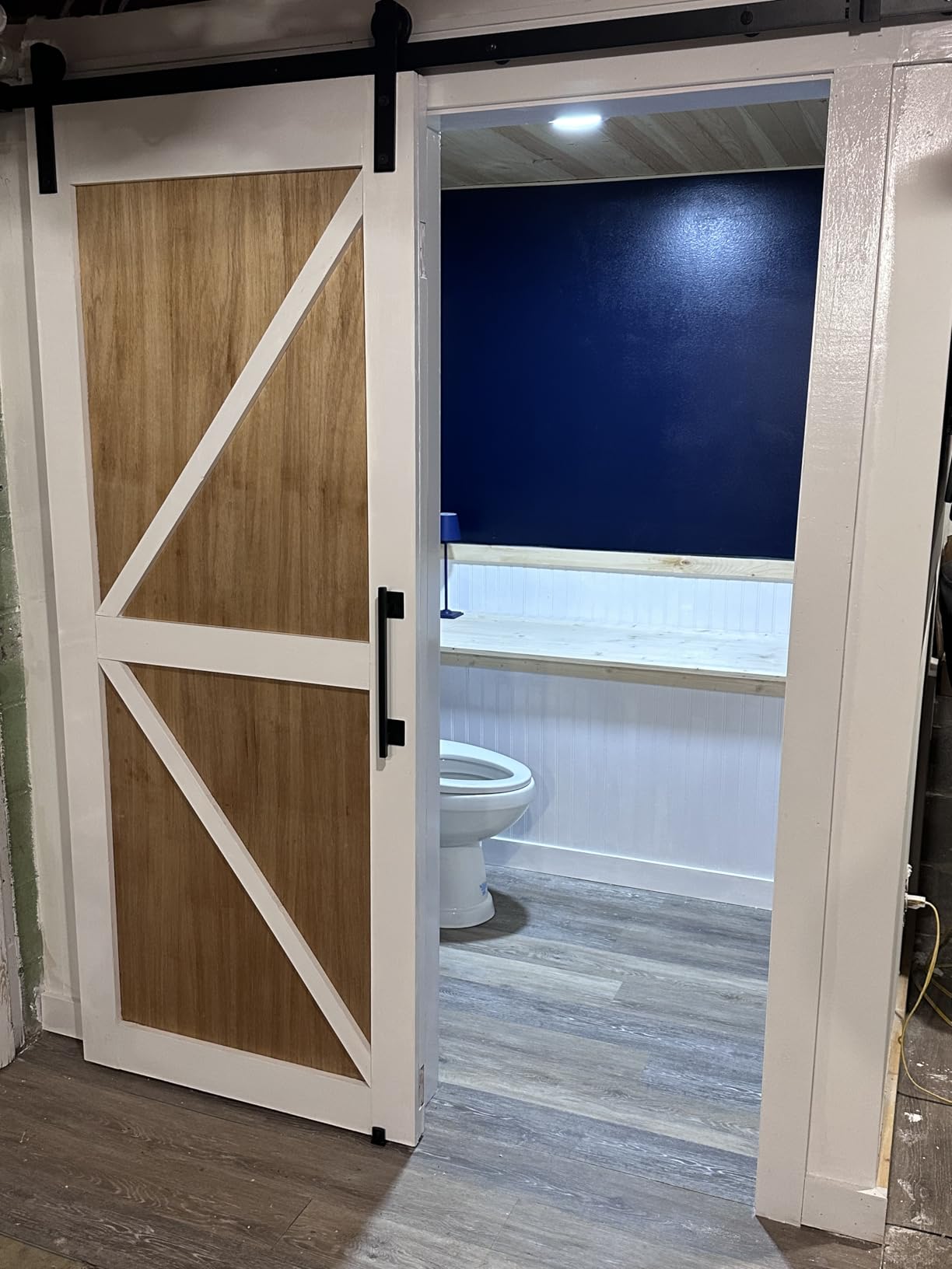 CCJH 6 Feet Heavy Duty Sturdy Sliding Barn Door Hardware Kit -Smoothly and Quietly -Easy to Install Fit 36