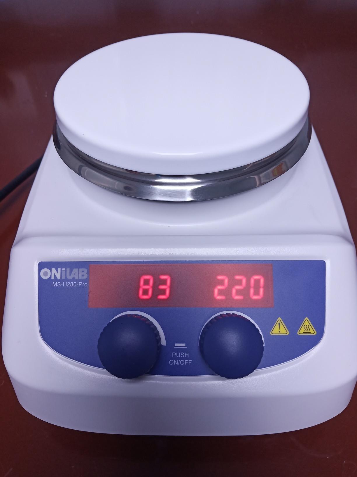 ONiLAB Magnetic Hotplate Stirrer, 5-inch, 280℃ LED Digital, 200-1500RPM, 3L | Ceramic Coated Work Plate, Stirring Bar Included customer photo 1