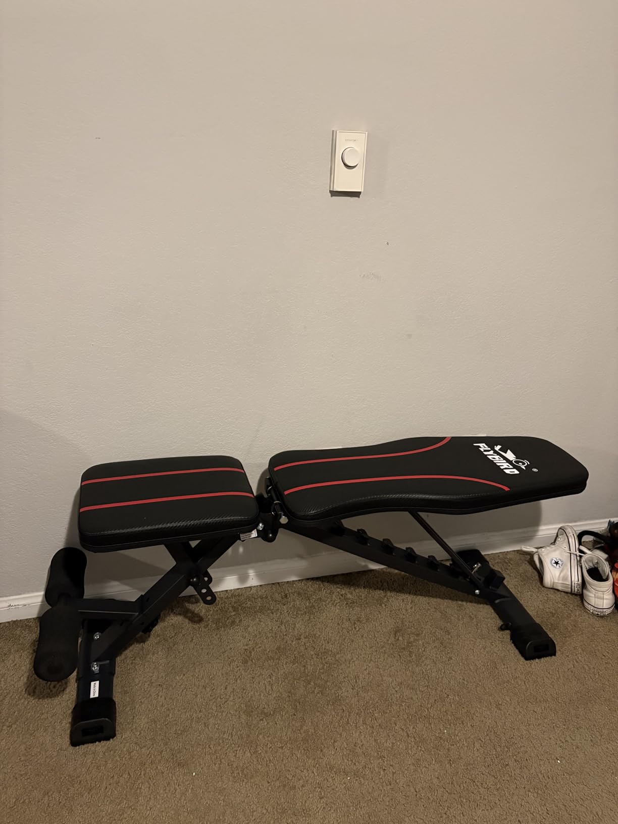 FLYBIRD Adjustable Weight Bench, Full Body Workout Bench for Home Gym | 96 Combos Flat Upright Decline Incline Bench, Foldable Bench Press for Home Gym with Premium Leather and Stable Support (L-XL) customer photo 2