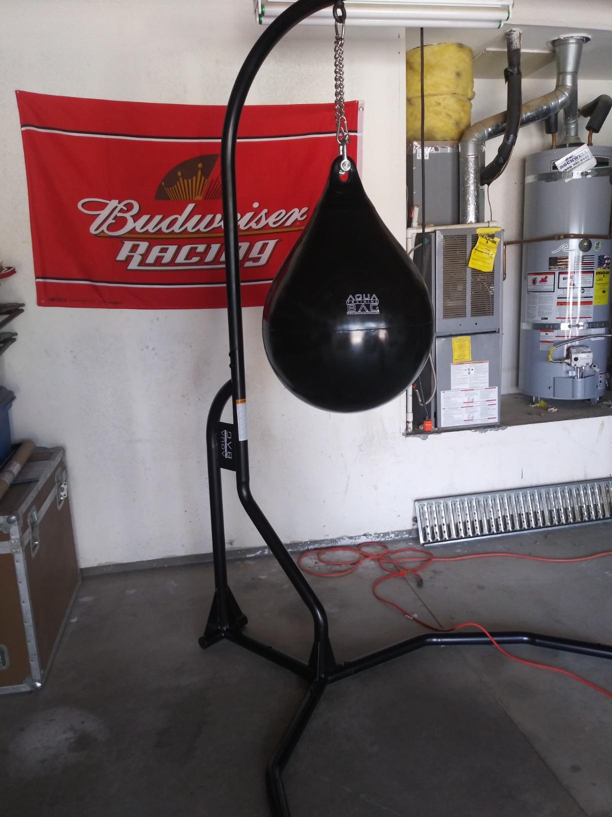 Aqua Training Punching Bag Stand, 200 lb. Capacity - Holds Any Traditional Style Heavy Bag up to 200 pounds - Extra-Wide Stance for Swinging During Training - 4 sandbags Included - 2020136455 customer photo 1