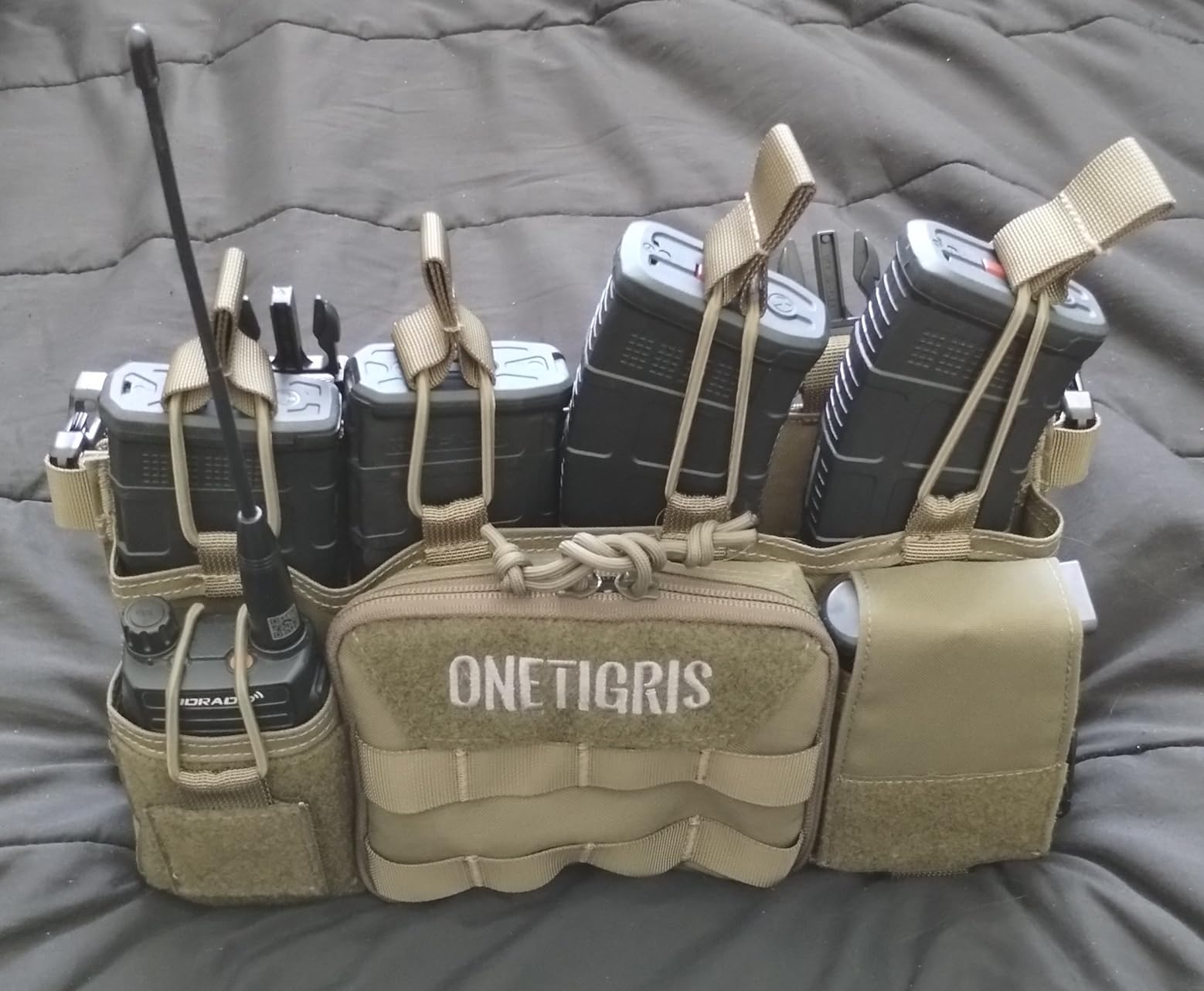 ONETIGRIS Chest Rig, Dangler Pouch for Hunting Shooting Hiking | MOLLE Chest Rigs Tactical Chest Rig with Utility Admin Pouch customer photo 2