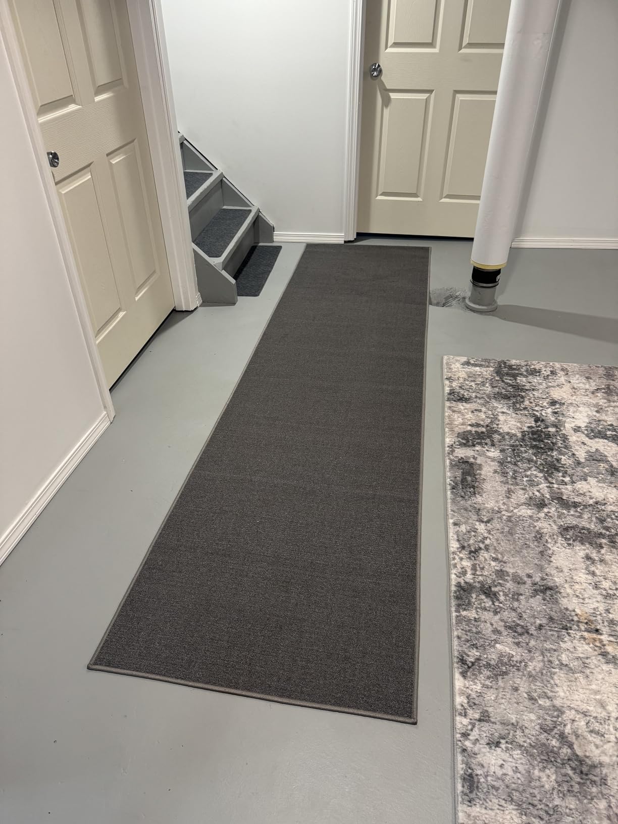 Ottomanson 3x10 Hallway Runner Rug - Non-Slip Kitchen Rugs | Solid Entryway Rug Runner Ultra Thin Floor Mat - 10 ft Carpet for Bathroom, Living Room, Bedroom, 2'7
