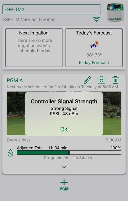 Rain-Bird ESP-TM2 Indoor Outdoor Irrigation WiFi Zone Controller Timer Box and Link Lnk WiFi Mobile Wireless Smartphone Upgrade Module Sprinkler System (8 Zone) customer photo 1