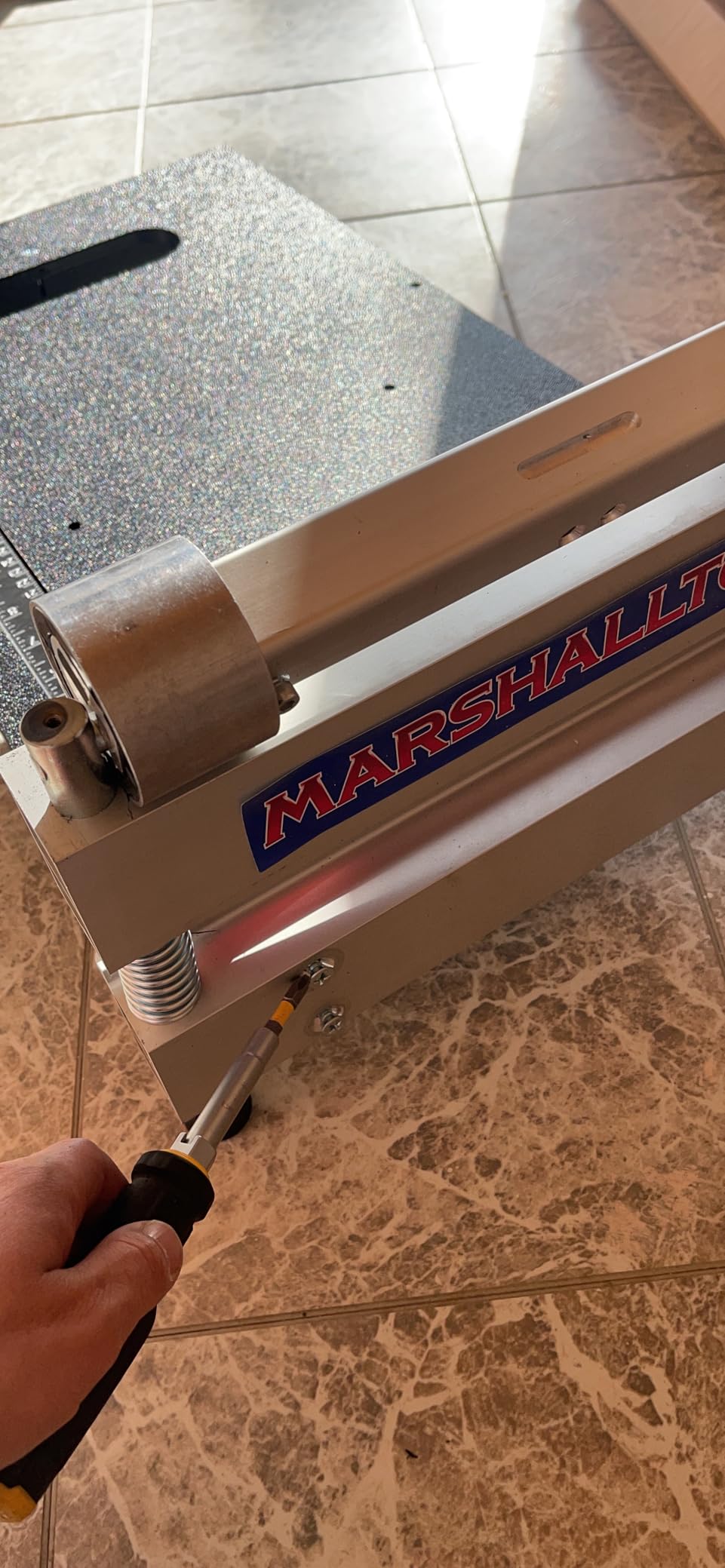 MARSHALLTOWN Bullet Marksman EZ Shear, LVP Floor Cutter, Assembled in USA | 13 Inch Shear, Cuts Flooring Up To 5/8 Inch Thick, Engineered Hardwood, Laminate and Vinyl Plank, 45 and 90 Fence, ES00-1113 customer photo 1