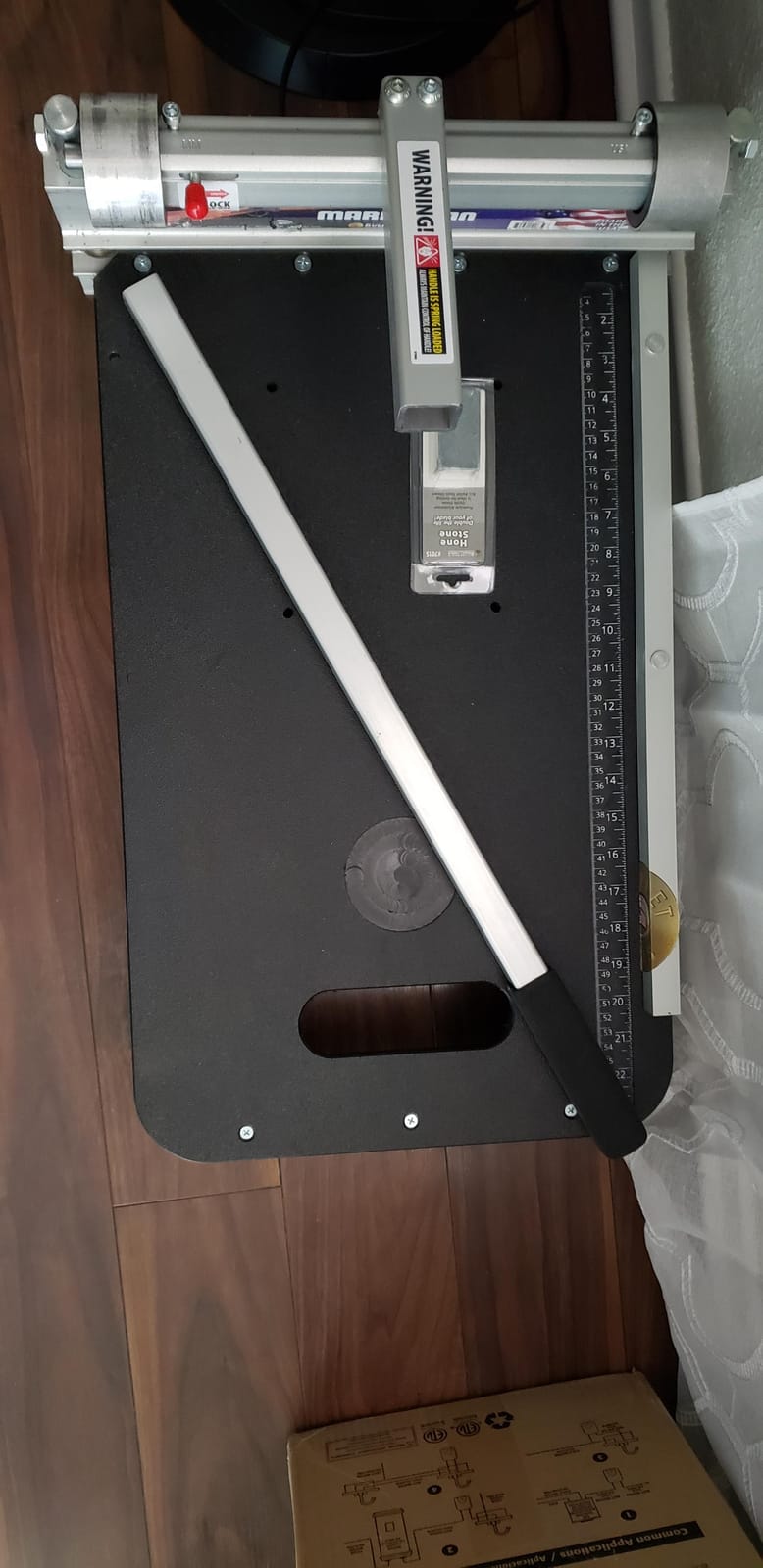MARSHALLTOWN Bullet Marksman EZ Shear, LVP Floor Cutter, Assembled in USA | 13 Inch Shear, Cuts Flooring Up To 5/8 Inch Thick, Engineered Hardwood, Laminate and Vinyl Plank, 45 and 90 Fence, ES00-1113 customer photo 2