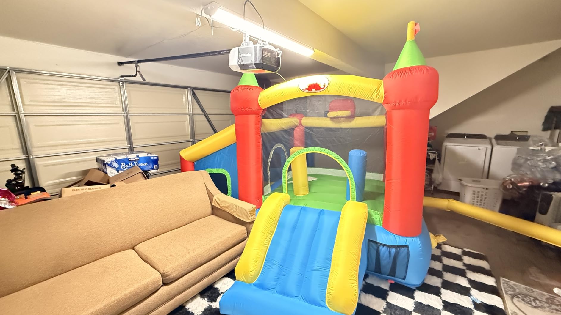 WELLFUNTIME Inflatable Bounce House,Jumping Castle Slide with Blower,Kids Bouncer with Ball Pit customer photo 2