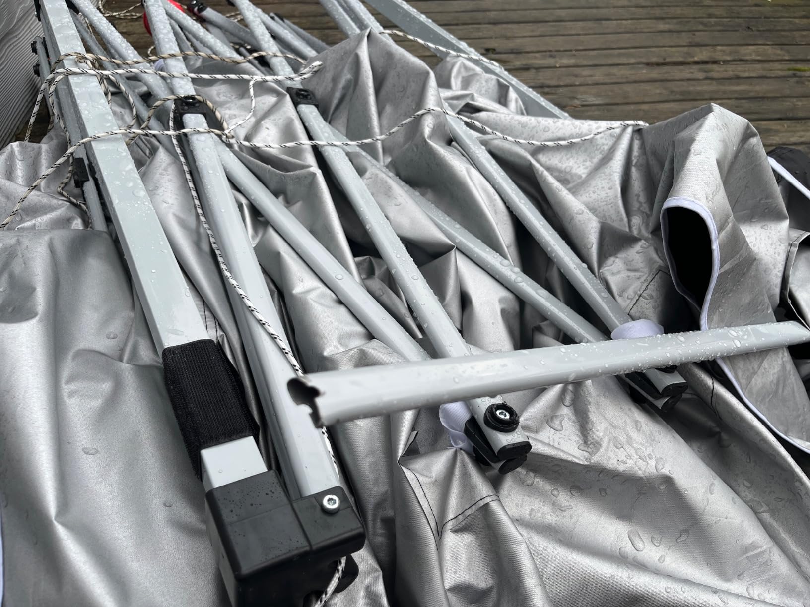 MASTERCANOPY 10x10 Durable Pop Up Canopy Tent with Roller Bag, White | One Person Setup, Outdoor Portable Canopy Instant Shelter, Vented Top, 4 Sandbags, 4 Ropes, 8 Stakes, Beach/Camping/Market customer photo 2