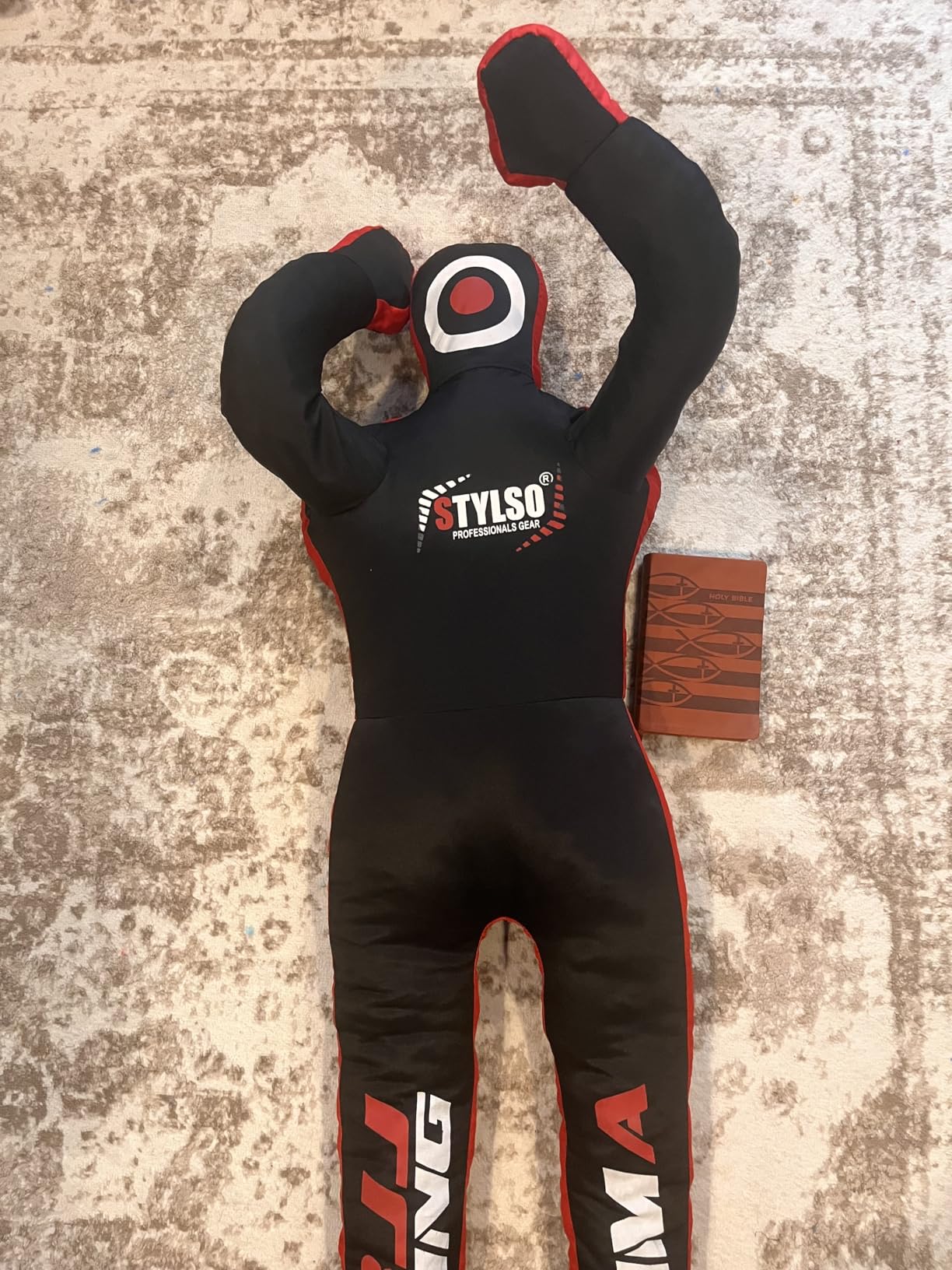 Unfilled Grappling Dummy - Adult Life Size Wrestling & BJJ Training Dummy, MMA Jiu Jitsu Judo Takedown & Throwing Practice, Heavy-Duty Triple-Stitched Canvas Submission Dummy customer photo 2
