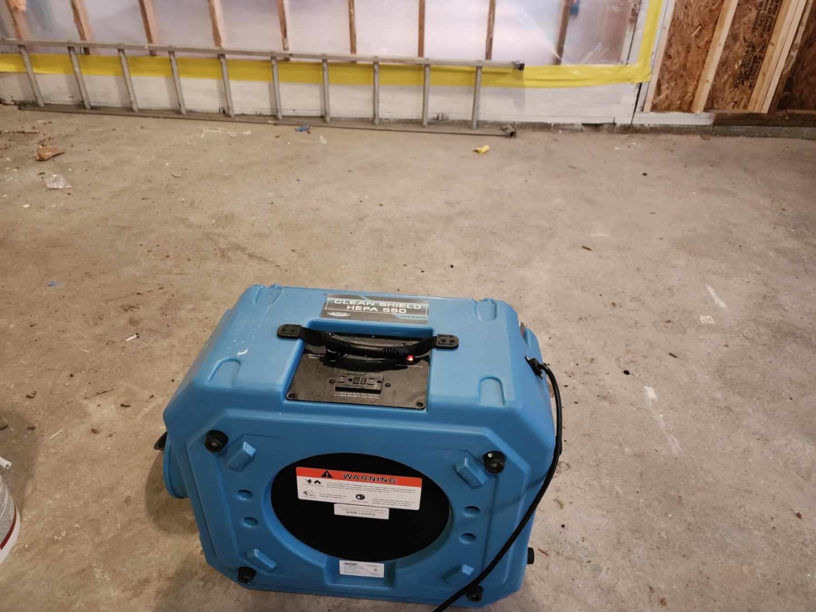 ALORAIR Air Scrubber with 3 Stage Filtration, Clean Shield Hepa 550, Blue | Stackable Negative Air Machine for Commercial, Heavy Duty Air Cleaner with MERV-10 Filter, HEPA Activated Carbon Filter customer photo 1