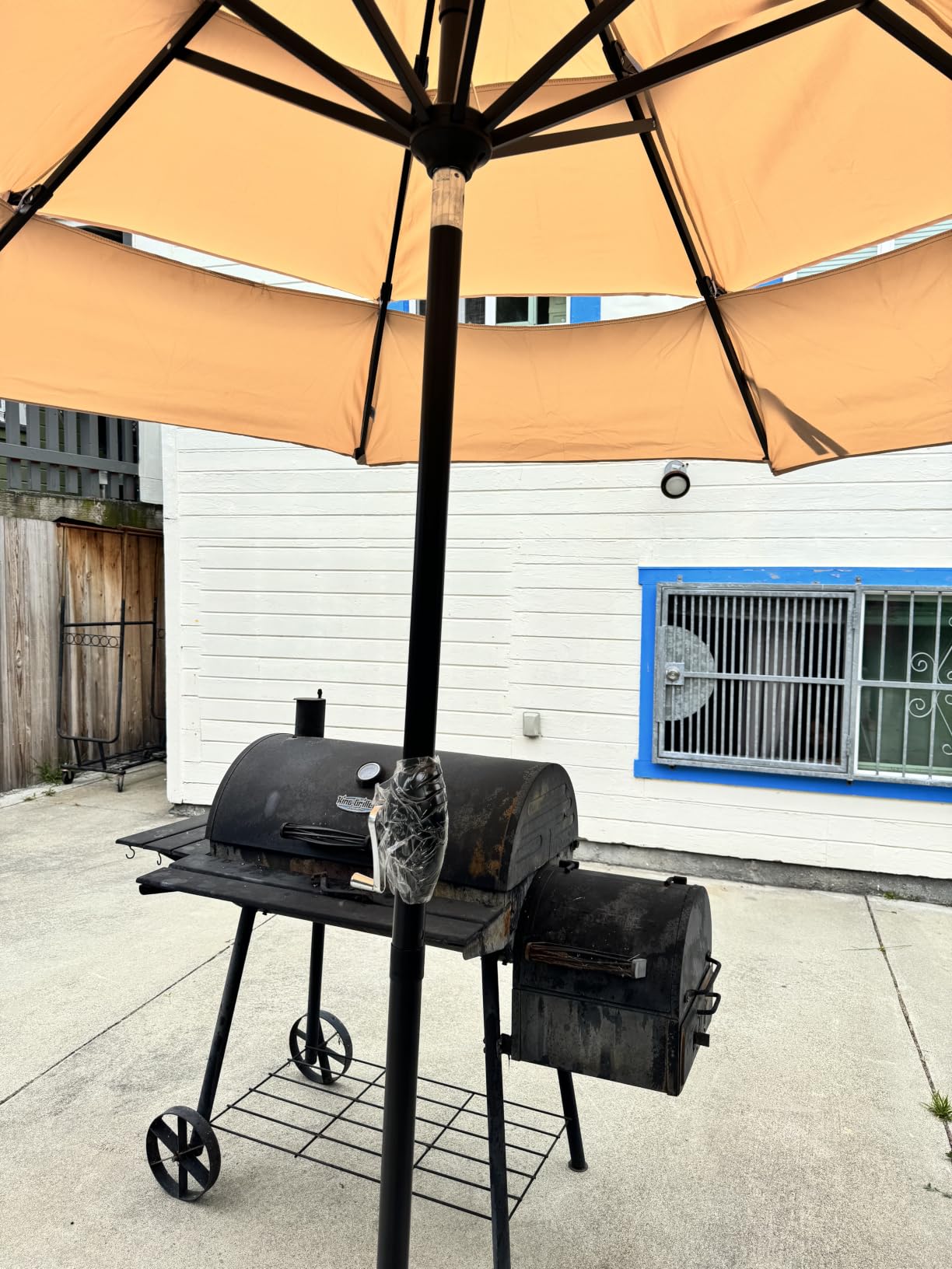 PHI VILLA 10ft Outdoor Patio Umbrellas, 3 Tier Vented Table Umbrella, Navy | Auto-Tilt, 1.5