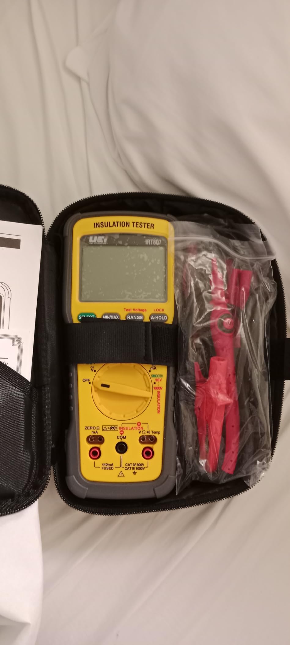 UEi IRT807 Insulation Resistance Tester 1000V AC/DC, Advanced Megohmmeter Measures Insulation Resistance Up to 2GΩ, Voltage Testing Up to 1000V customer photo 1