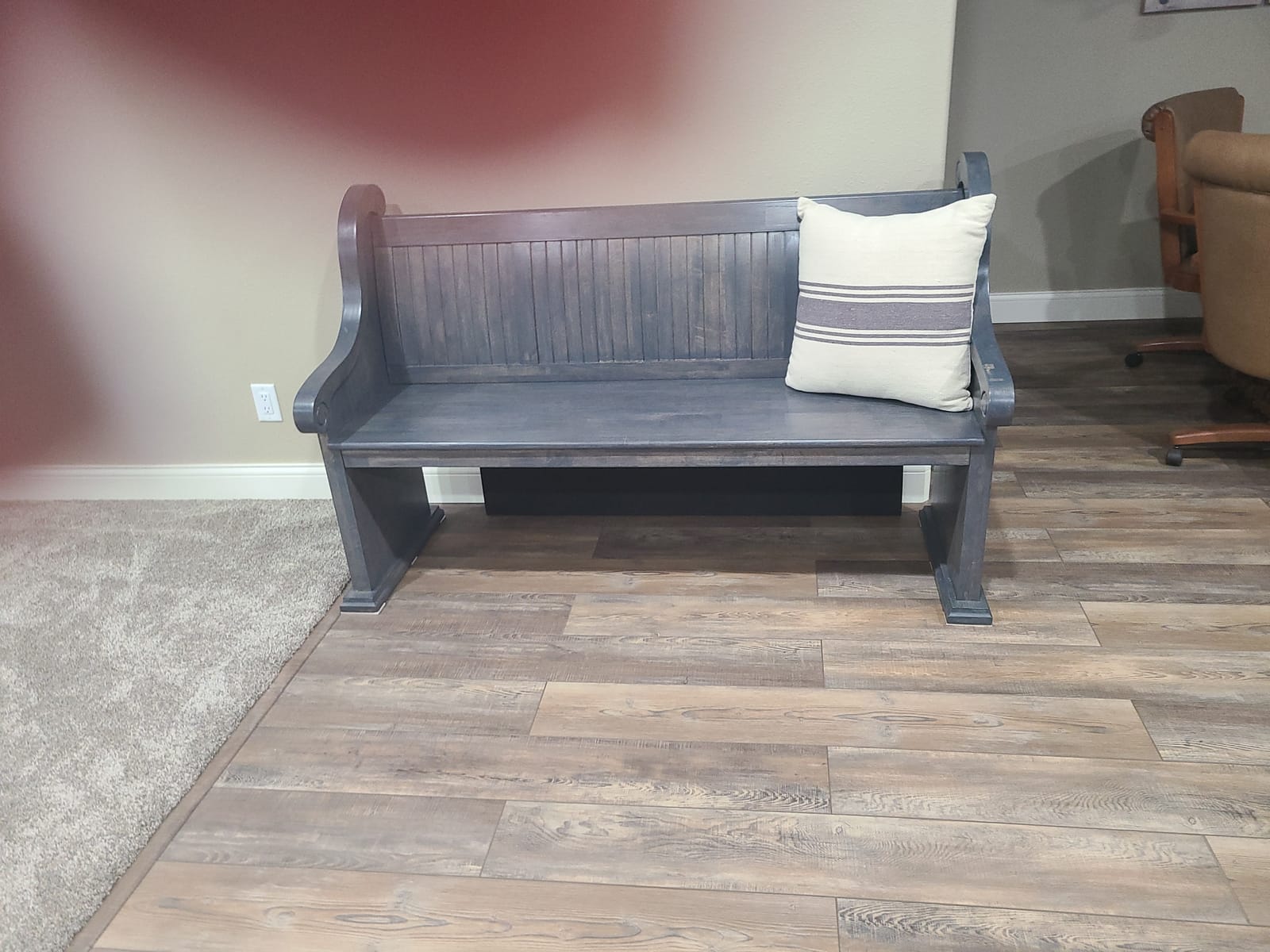 IC International Concepts, Sanctuary Bench, Solid Real Wood, Sturdy Parawood, Entryway/Dining/Living, Spacious Dimensions 58
