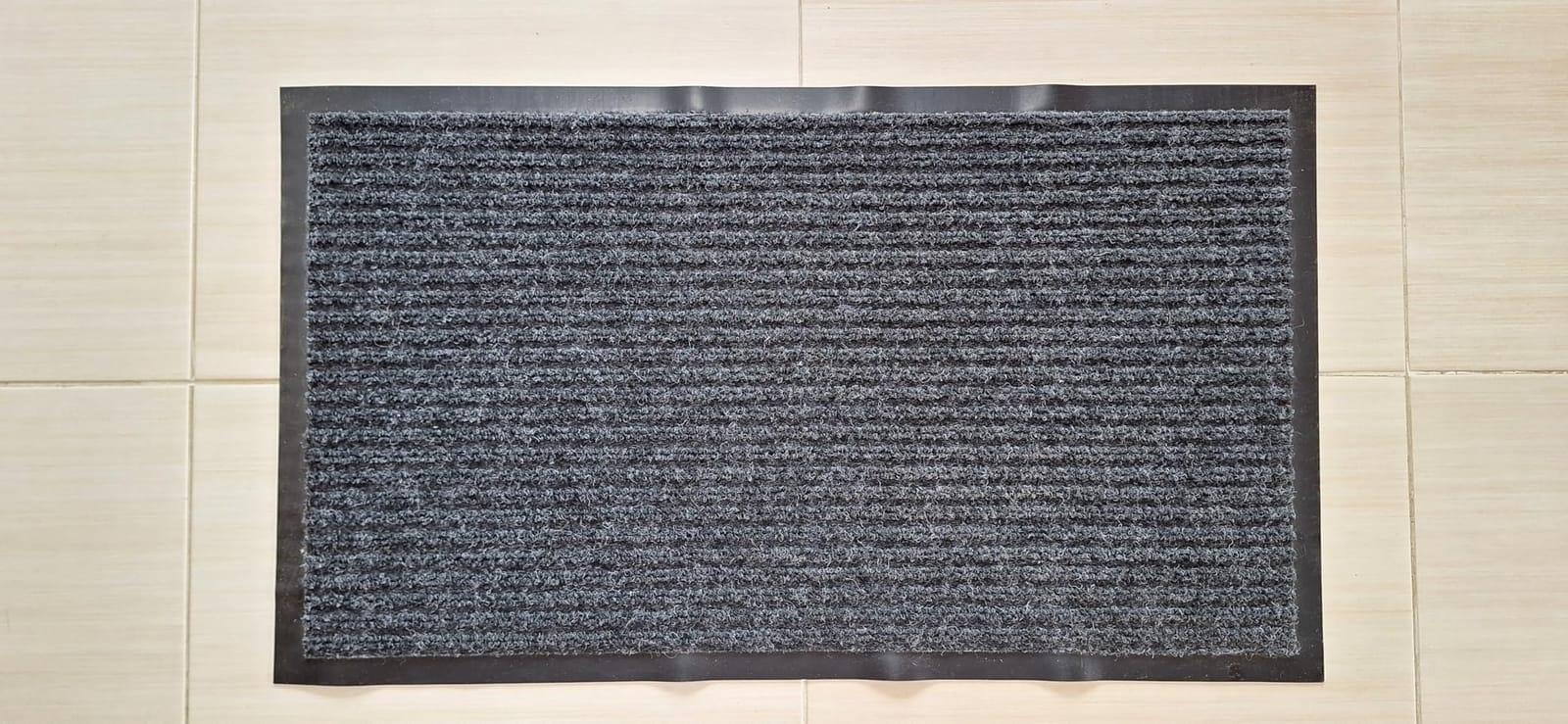 Front Door Mat, Indoor Outdoor Welcome Entryway Doormat, 30x17 Steel Gray | 2-Pack low-profile muddy doormats trap dirt, mud & moisture from shoes & pet paws for inside outside porch, patio & entryways customer photo 2