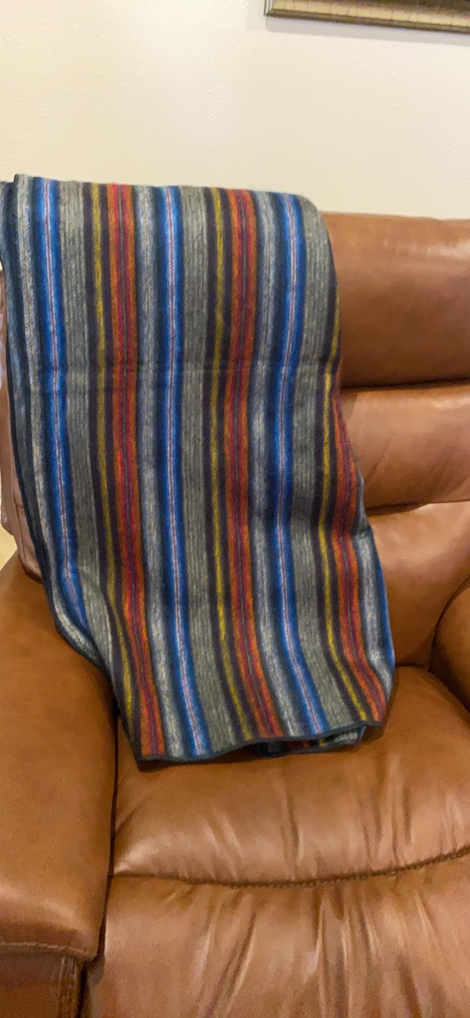 Alpaca Land, Handmade Ecuadorean Alpaca Wool Blankets/Throws (Green Stripe) customer photo 1