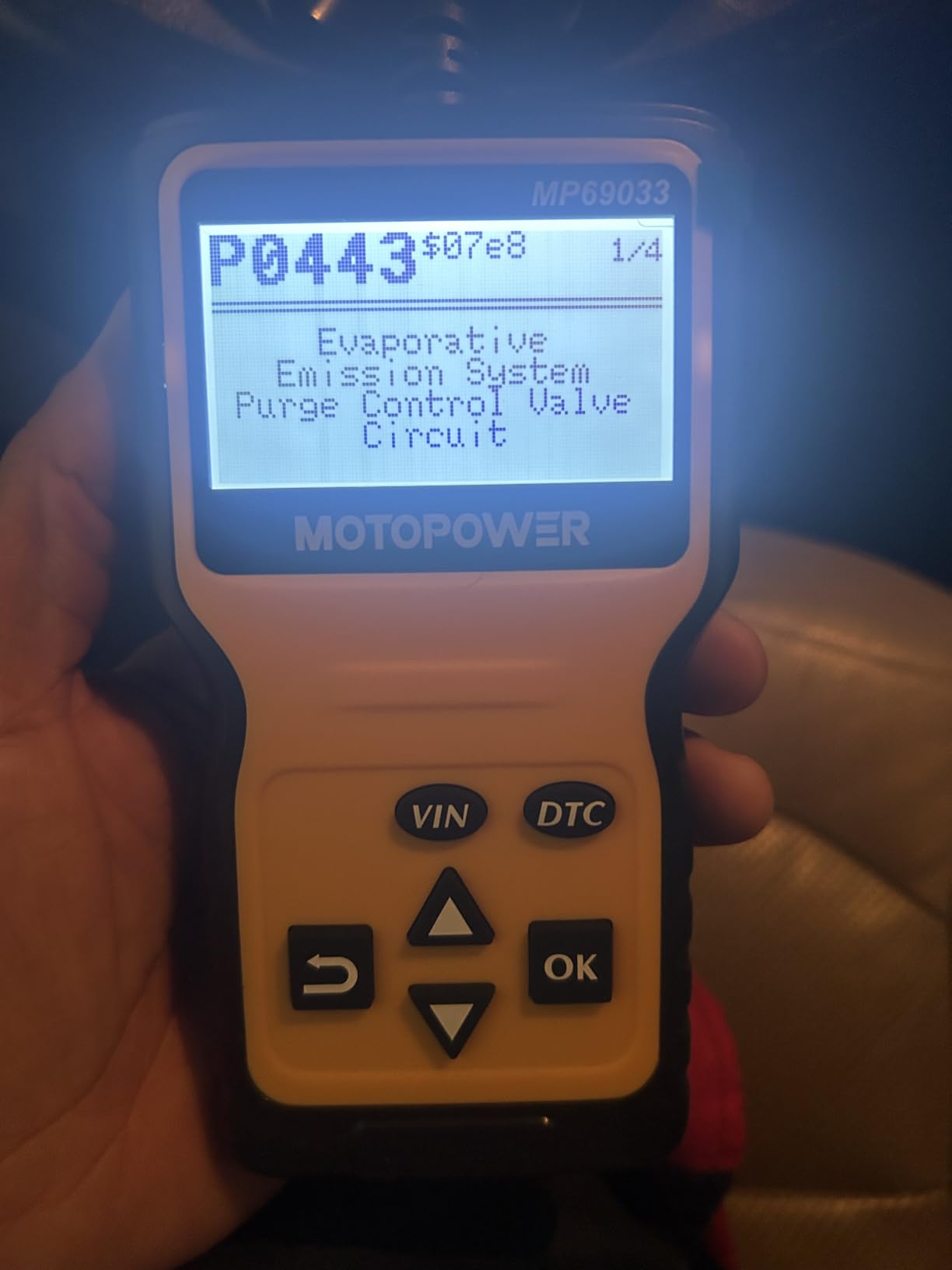 MOTOPOWER MP69033 Car OBD2 Scanner Code Reader Engine Fault Scanner CAN Diagnostic Scan Tool for All OBD II Protocol Cars Since 1996, Yellow customer photo 2