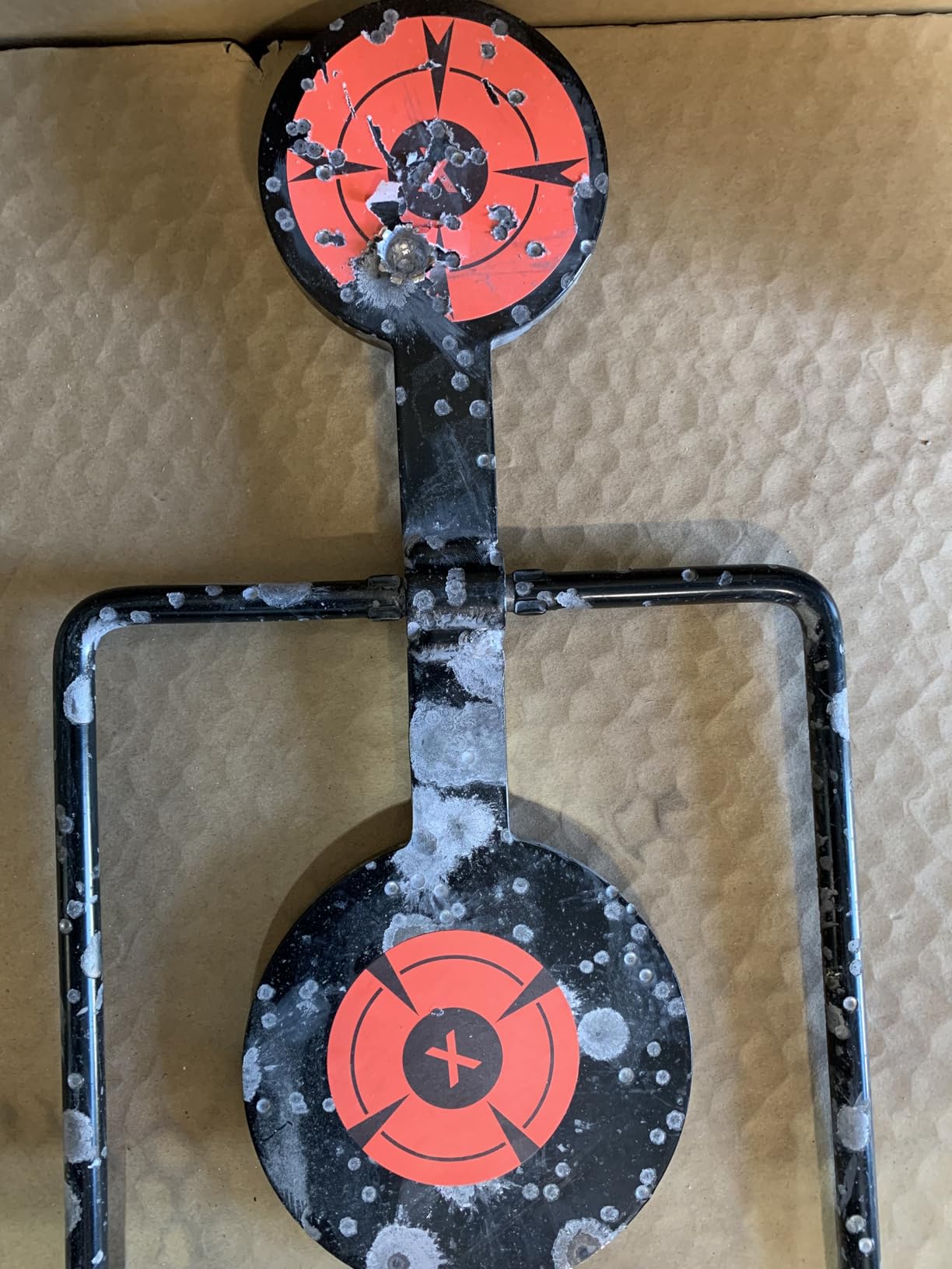 Highwild 3/8 Inch Thick Double Spinner Shooting Targets - Auto Reset Steel Target - for Centerfire Handguns Up to .44 Magnum customer photo 1