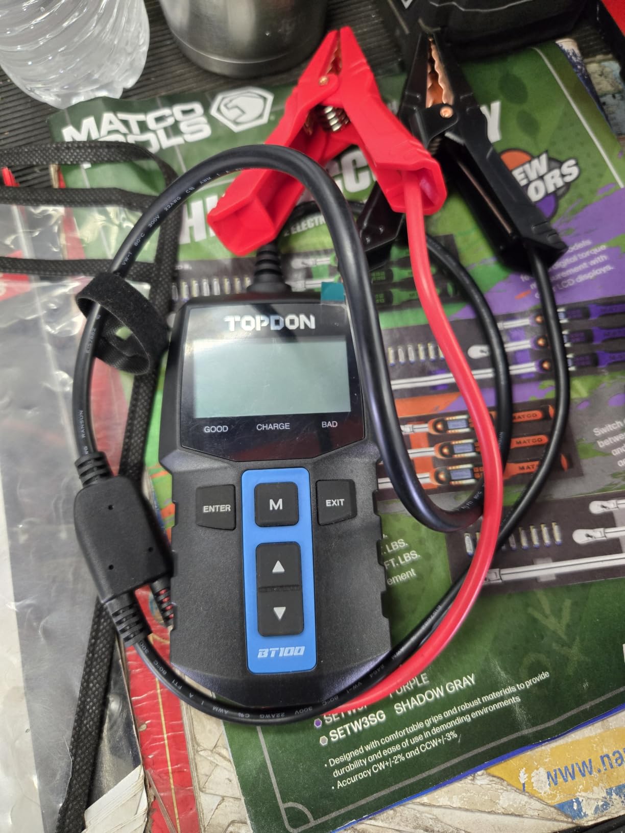 TOPDON BT100 12V Car Battery Tester, Automotive Battery Load Tester | 100-2000 CCA Auto Battery Tester with Battery, Cranking & Charging System Test customer photo 1