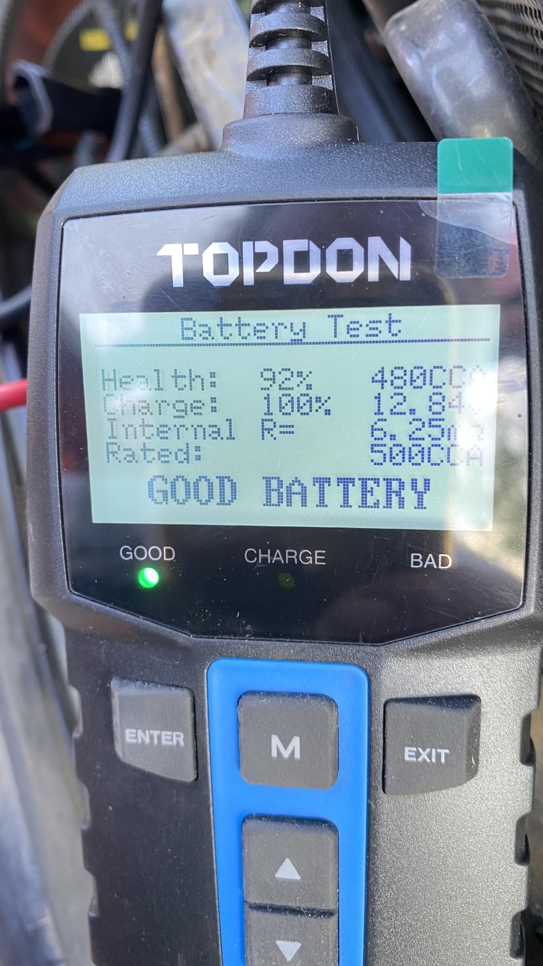 TOPDON BT100 12V Car Battery Tester, Automotive Battery Load Tester | 100-2000 CCA Auto Battery Tester with Battery, Cranking & Charging System Test customer photo 2