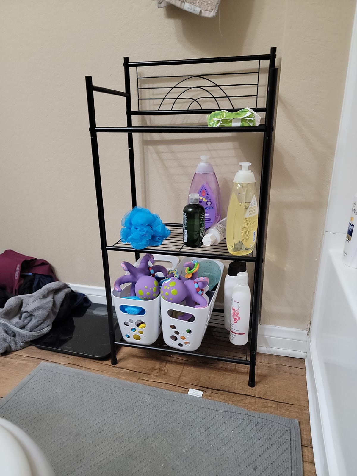 LEEDA 3-Tier Freestanding Multipurpose Storage Shelves Heavy Duty Metal Shelving Unit, Display Plants Flowers Bath Essentials, for Kitchen Bathroom Office, Black customer photo 2