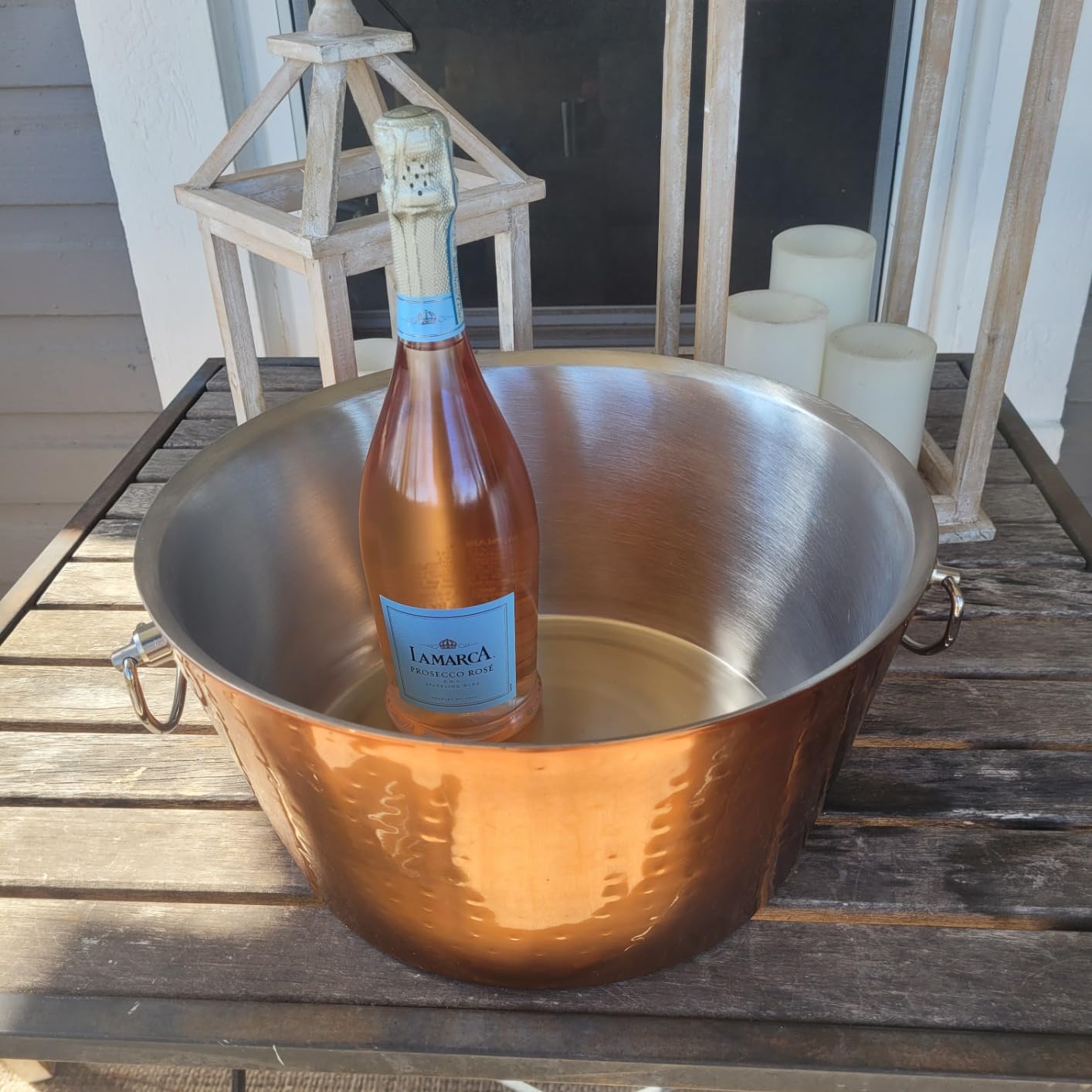 BREKX Insulated Beverage Tub/Ice Bucket, Brushed Stainless Steel, 12Qt customer photo 2
