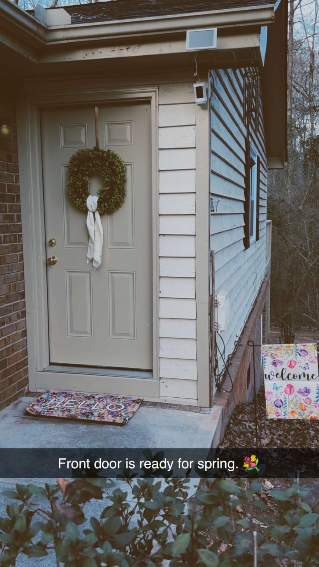 Juvale Floral Coir Door Mat - 17 x 30 in, Natural & Modern - Outdoor Welcome Mat for Front Door & Patio with PVC Backing customer photo 2