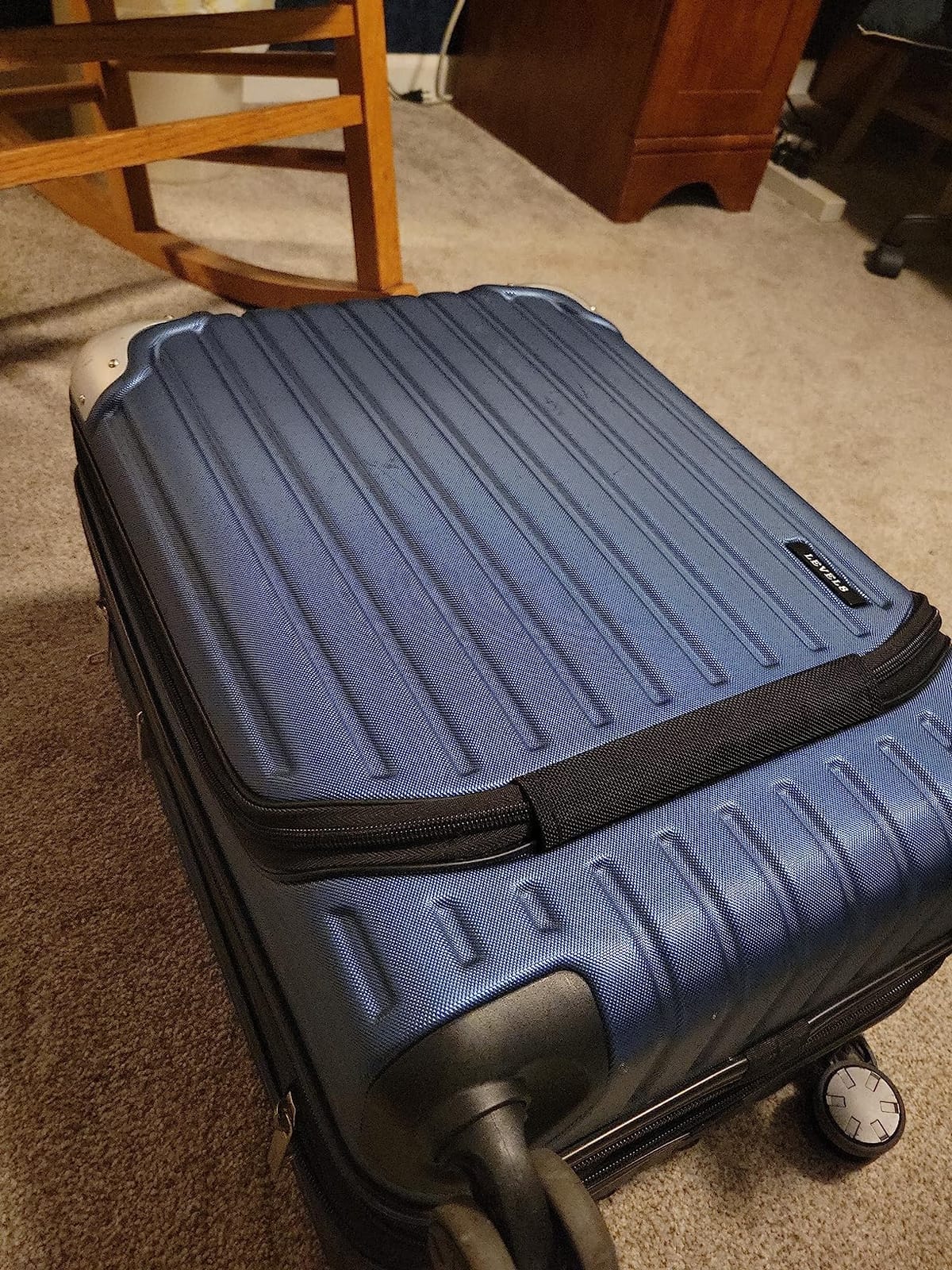 LEVEL8 Grace Carry on Luggage Airline Approved, 20 Inch Expandable Hard Sided Luggages with Spinner Wheels, Harshell Small Rolling Suitcase for Women Men with Tsa Lock, Blue customer photo 2