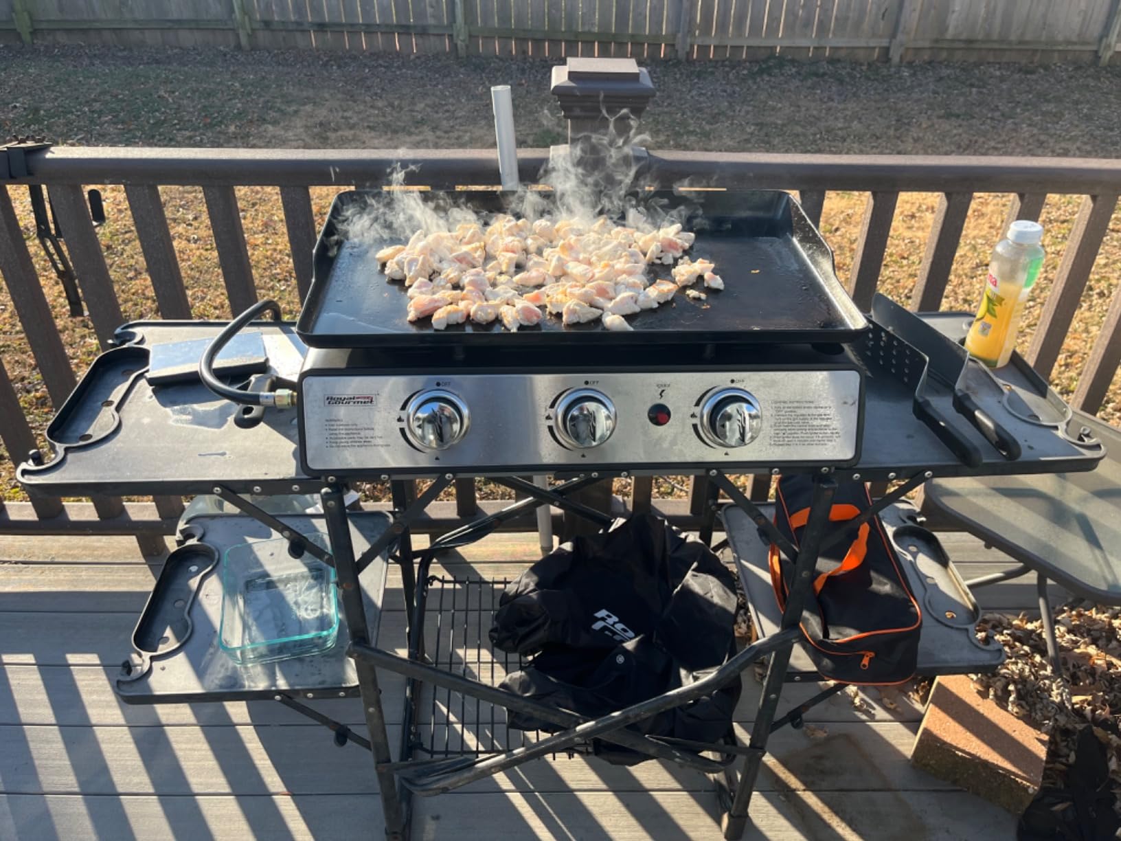 Royal Gourmet PD1301R 3-Burner Tabletop Propane Gas Griddle with Cover customer photo 1