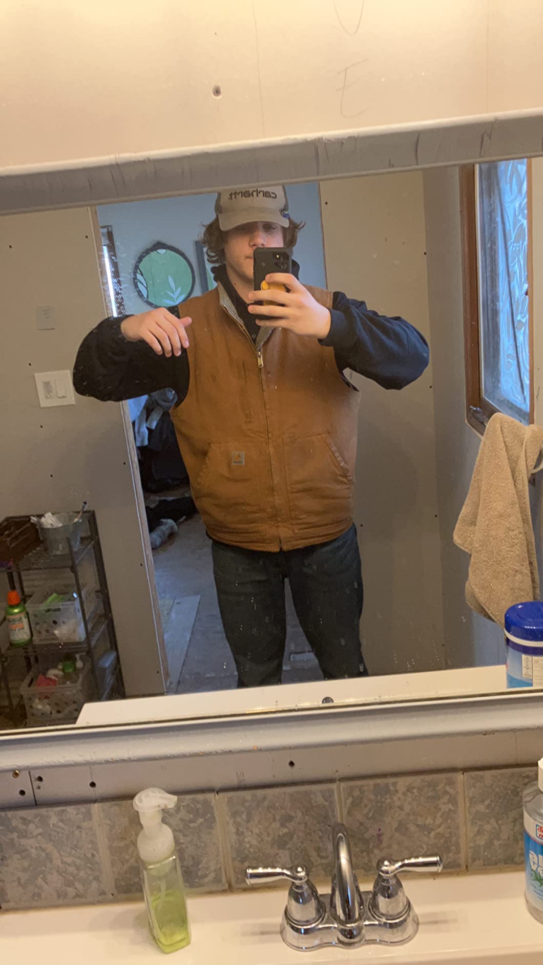 Carhartt Men's Washed Duck Mock-Neck Vest customer photo 2