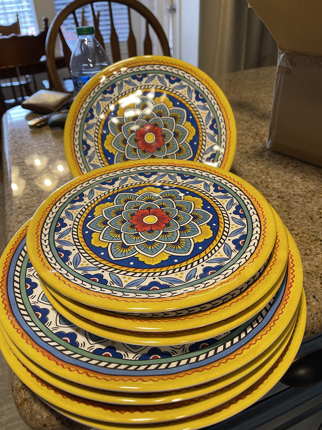 Certified International Portofino 12 Piece Melamine Dinnerware Set, Service for 4, Multi Colored customer photo 1