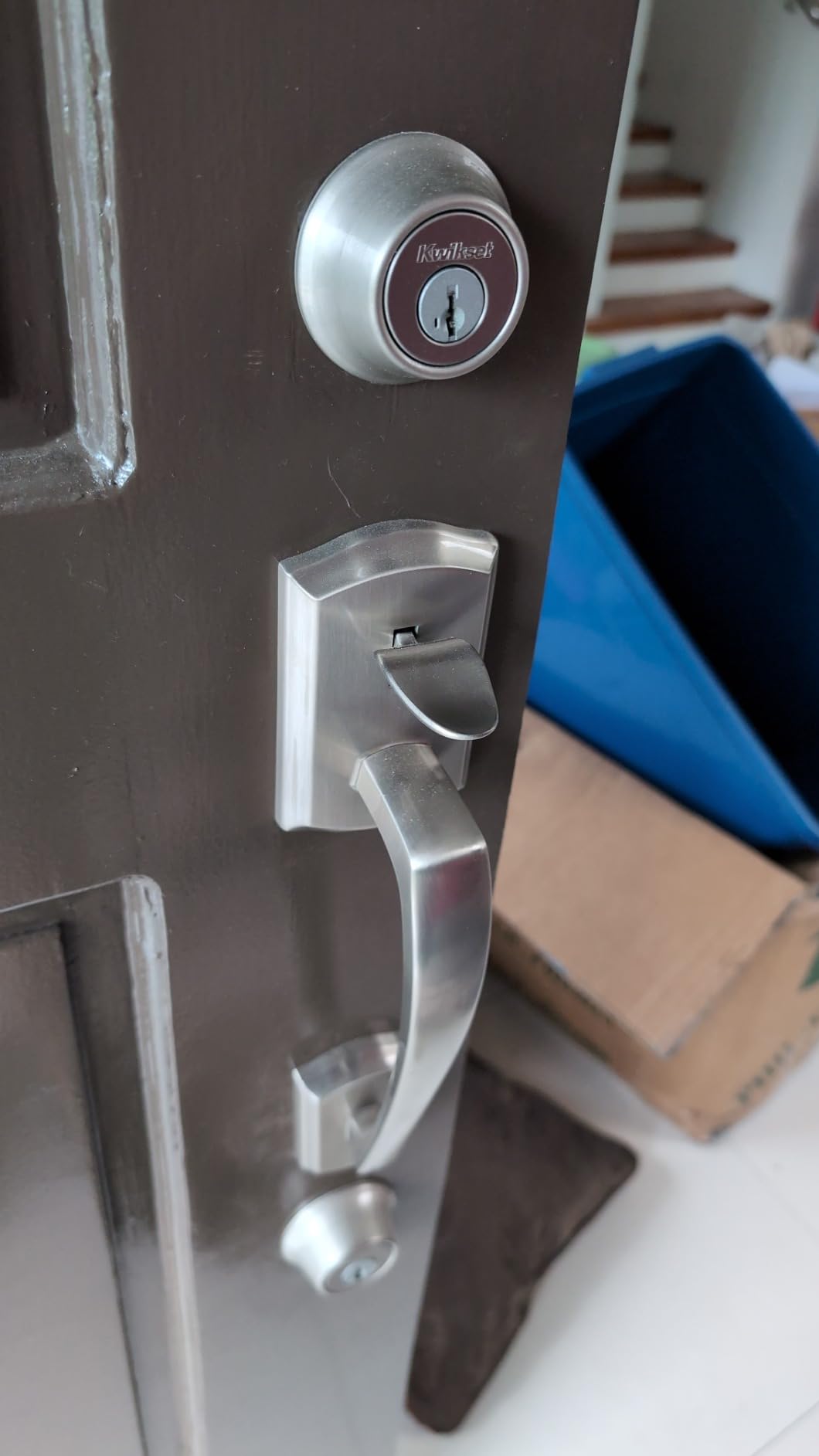Kwikset CP815PTHXTNL-11P Clear Pack Prescott Passage Handleset with Tustin Lever Trim, Venetian Bronze customer photo 2